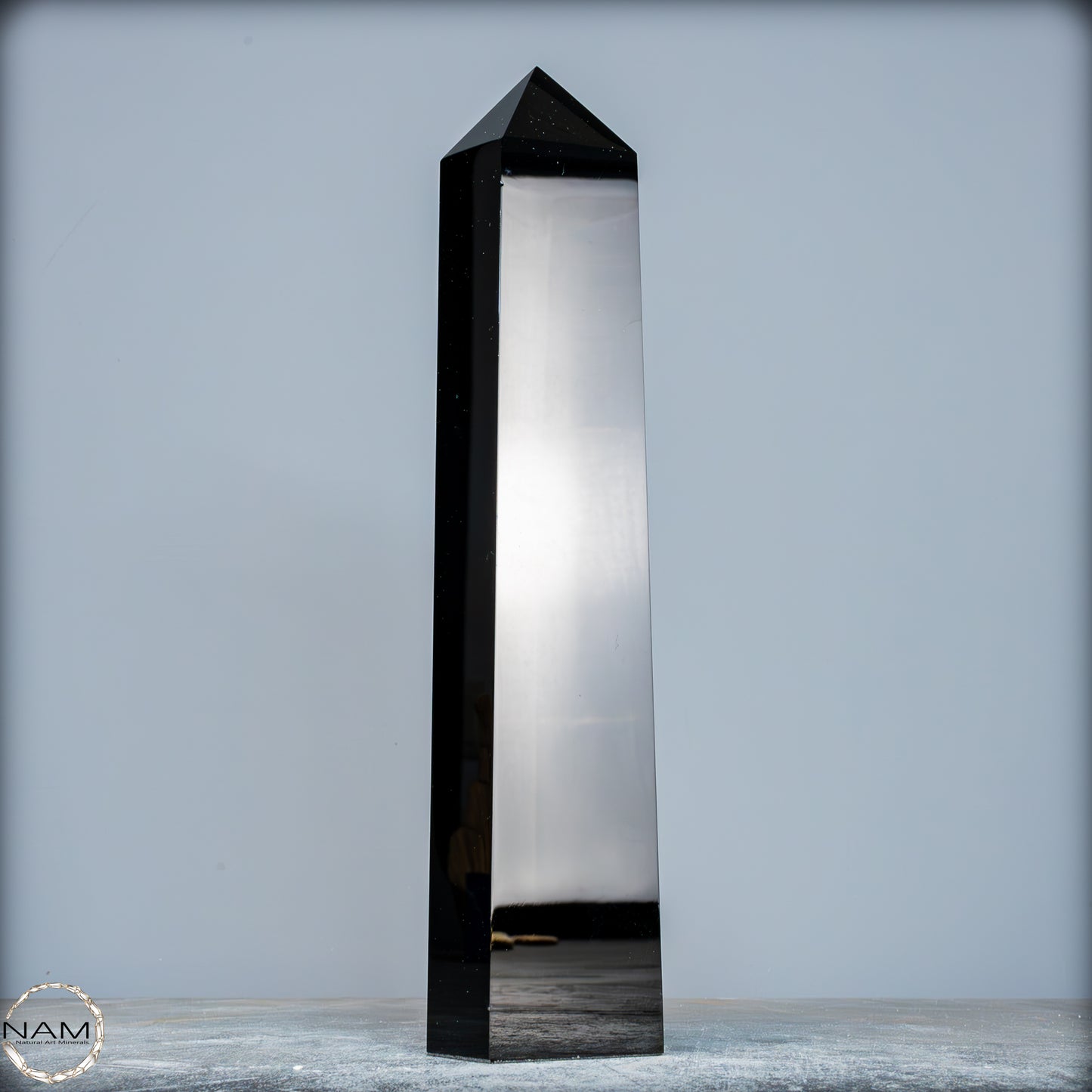 Natürliche Schwarze Obsidian Kristall-Obelisk - 1195,81g