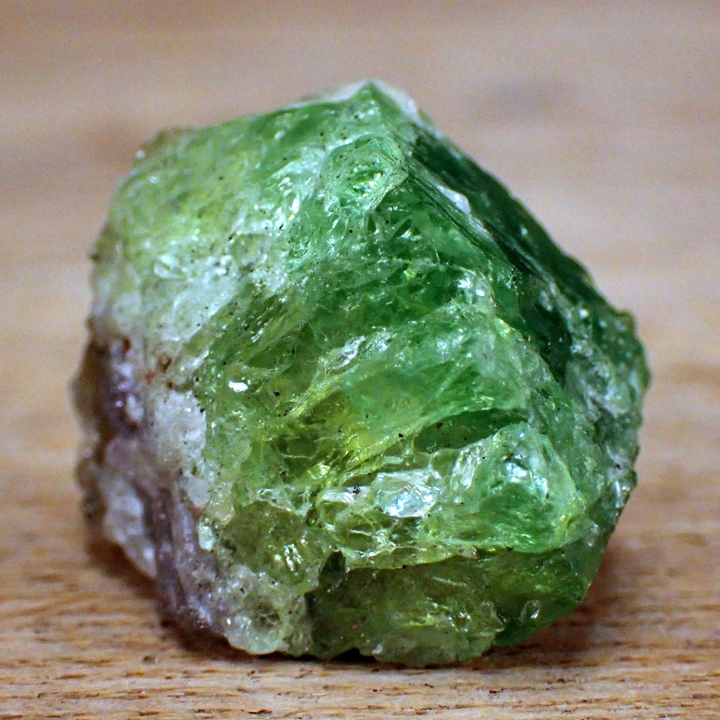 Seltener Tsavoritekristall auf Matrix aus Tansania - 61,7 ct - 26 x 21 x 16mm