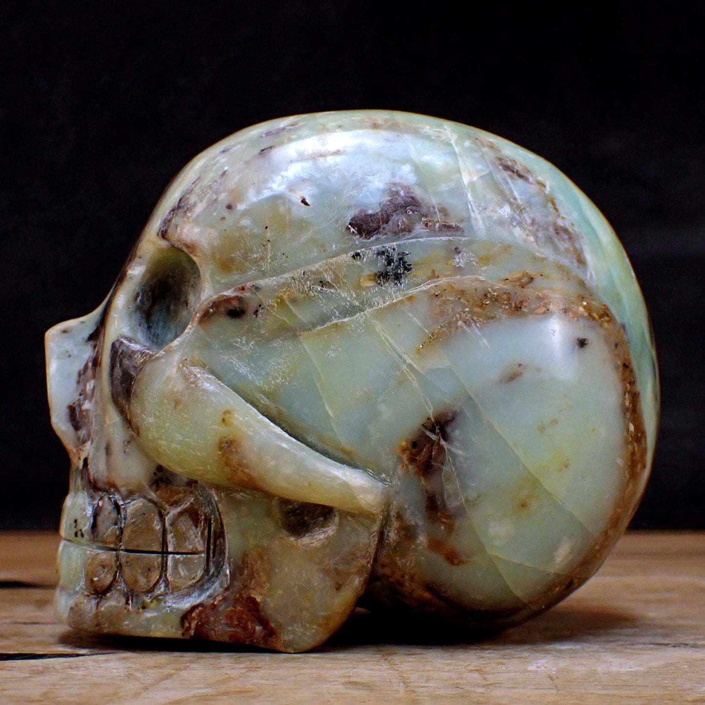 Blau-Grüner Opal Schädel - 1204,35g - 122 x 103 x 83 mm