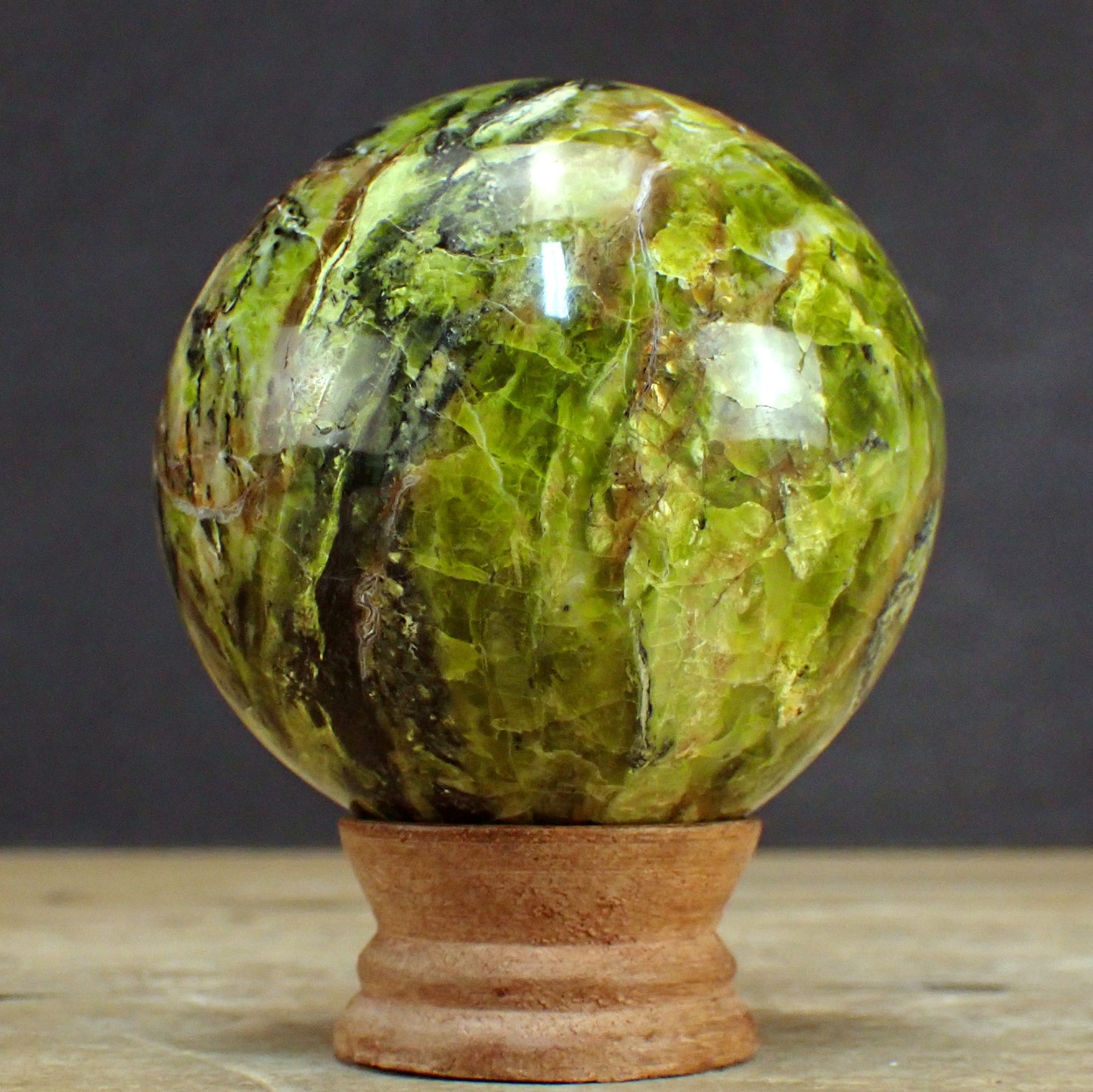 Grüner Opal Kugel - 608,81g - 80mm