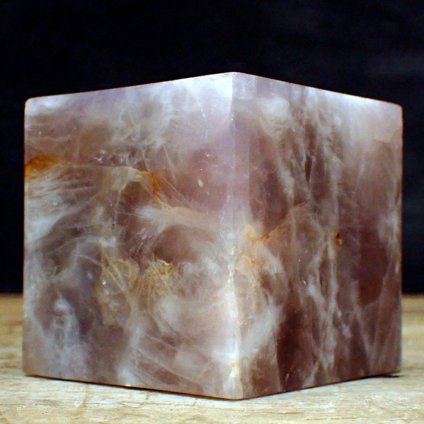 Lavendel-Rosenquarz Würfel aus Brasilien - 760,49g - 67 x 67 x 67mm