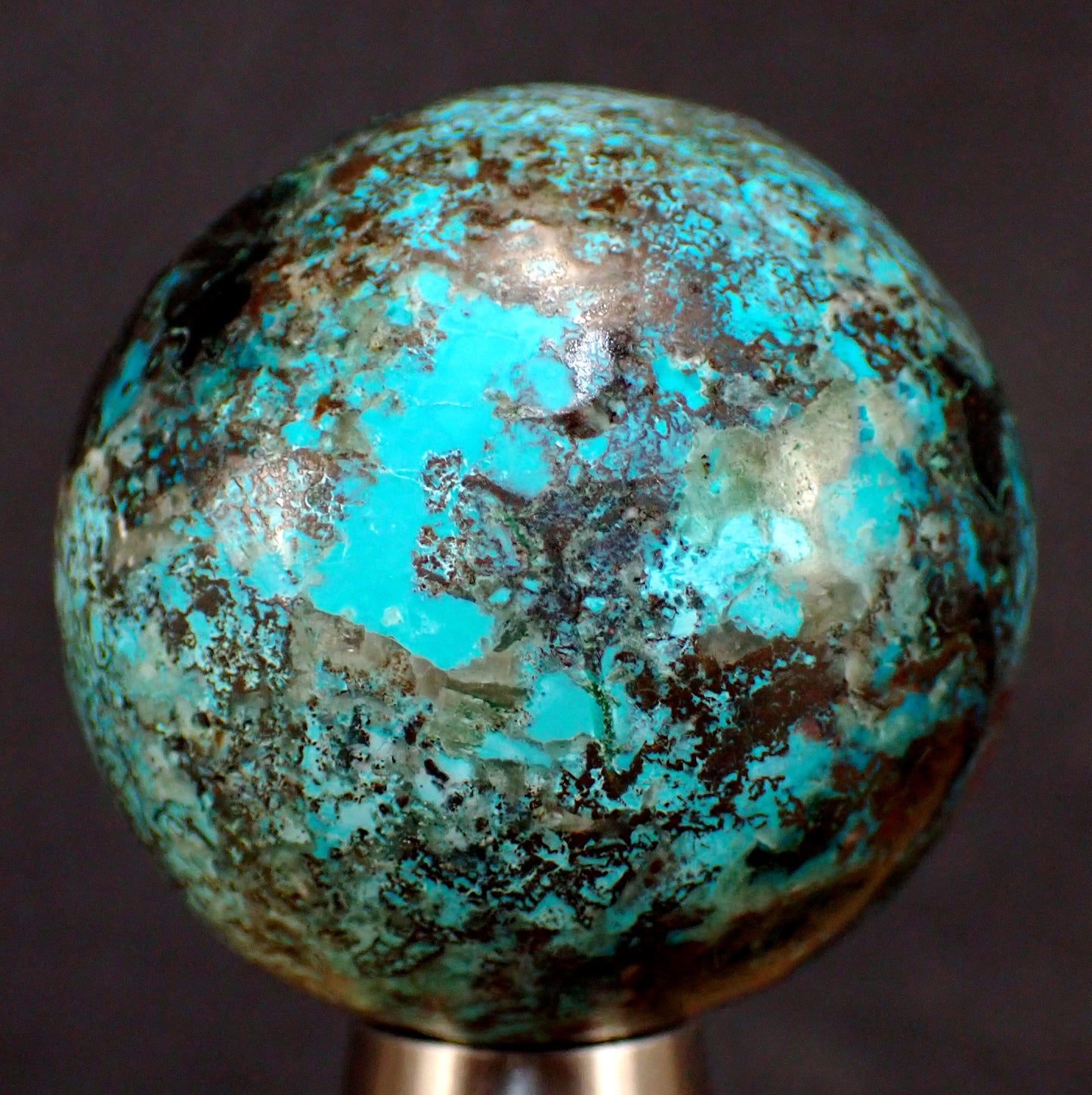 Azurit, Malachit & Chrysokoll Kugel - 203,45 g - 54 mm