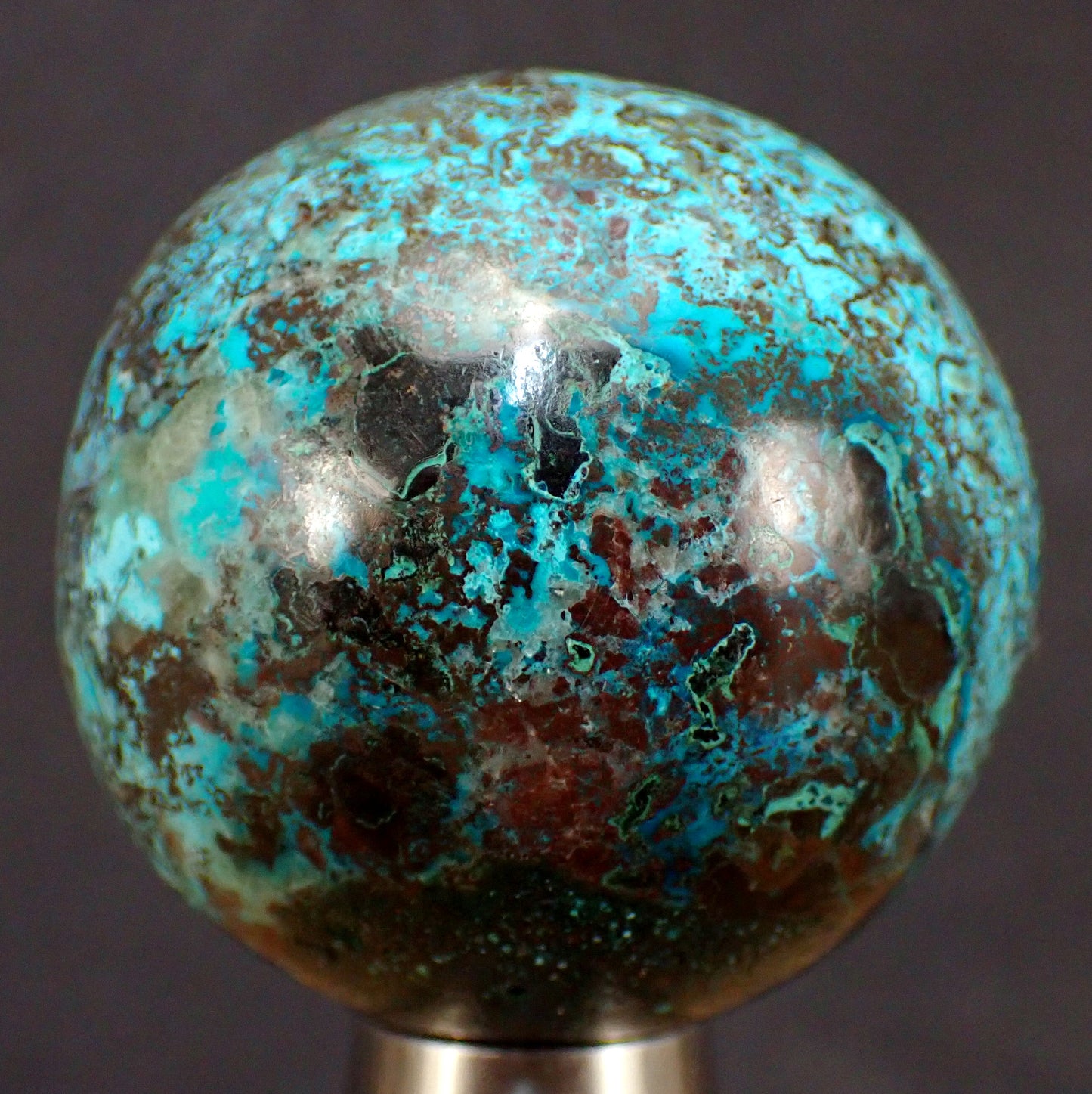 Azurit, Malachit & Chrysokoll Kugel - 203,45 g - 54 mm