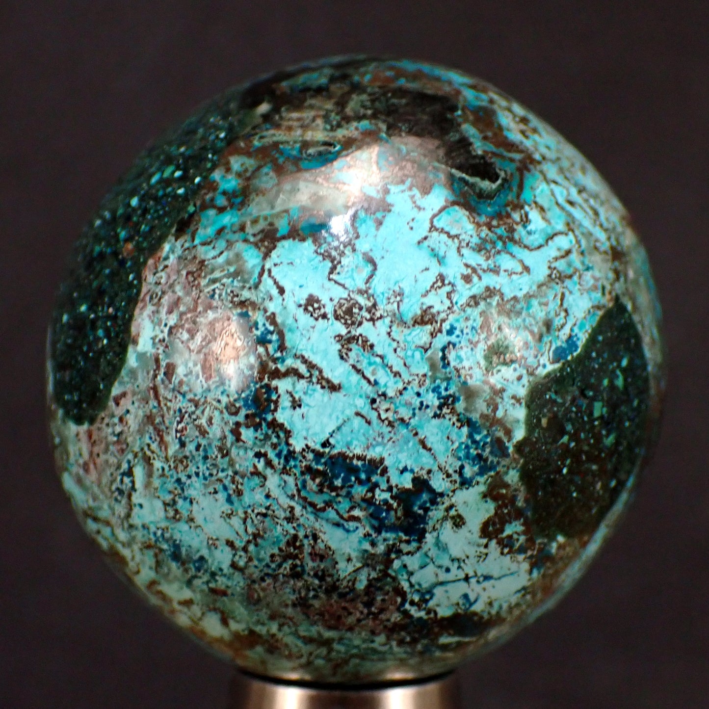 Azurit, Malachit & Chrysokoll Kugel - 203,45 g - 54 mm