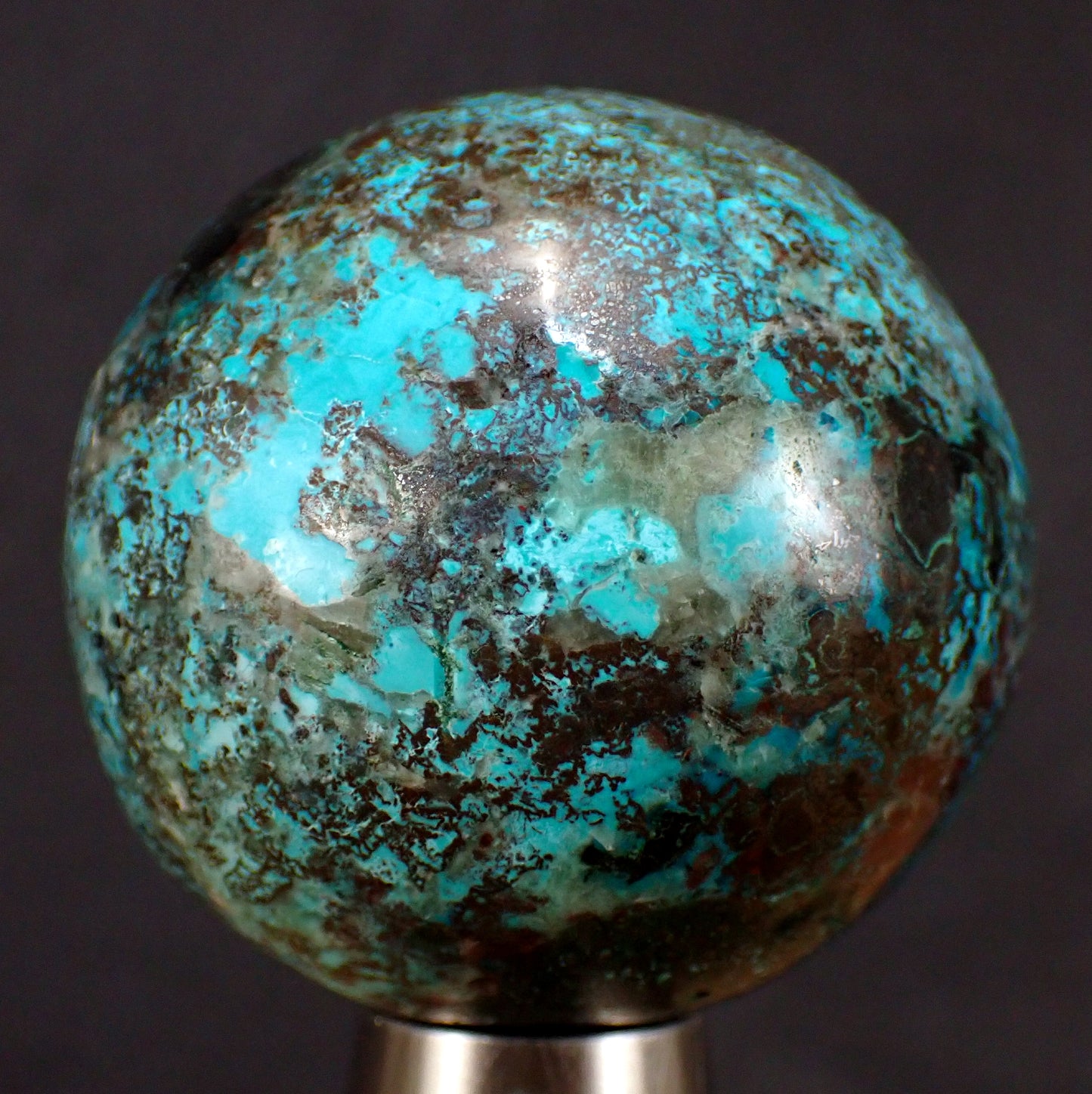 Azurit, Malachit & Chrysokoll Kugel - 203,45 g - 54 mm