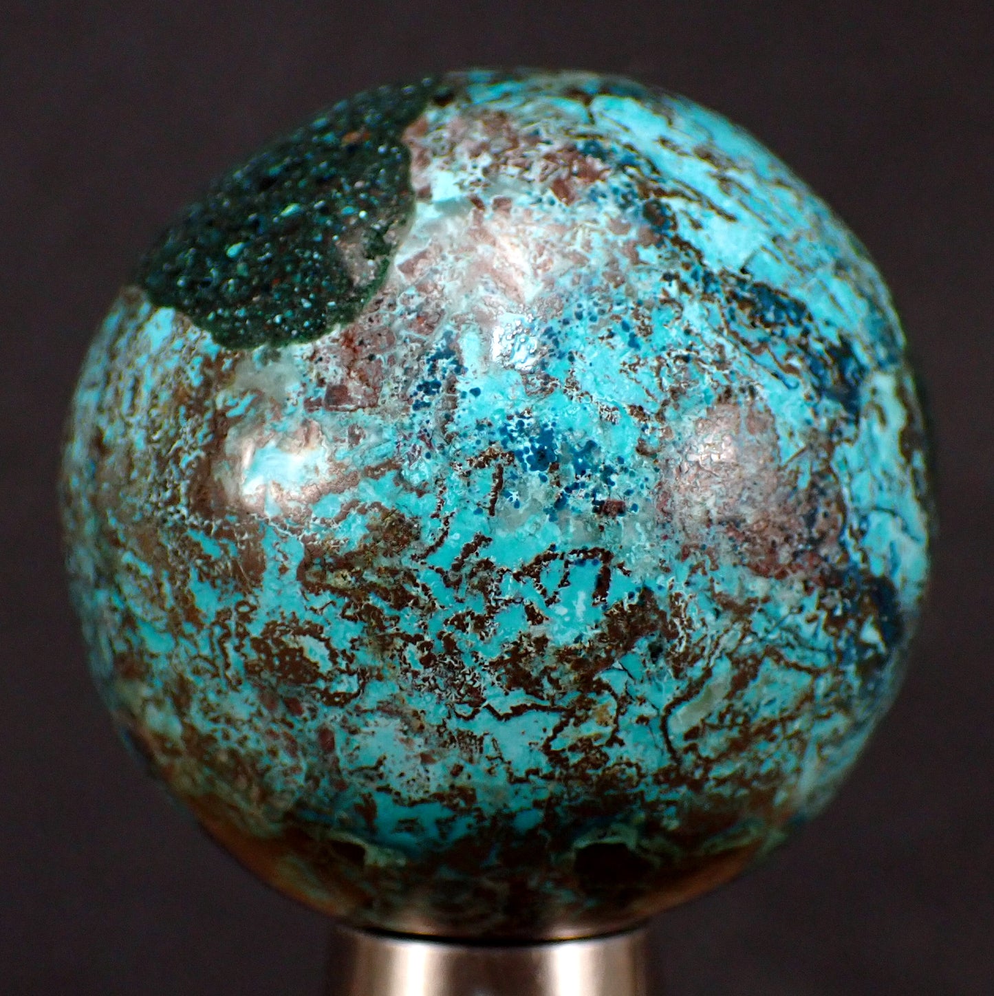 Azurit, Malachit & Chrysokoll Kugel - 203,45 g - 54 mm