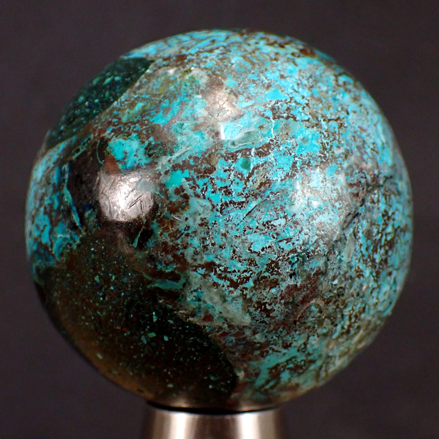 Azurit, Malachit & Chrysokoll Kugel - 203,45 g - 54 mm