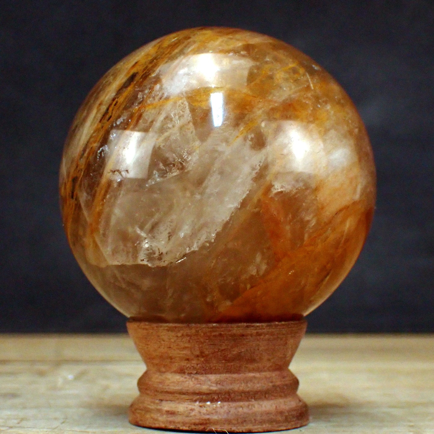 Quarz Kugel "Golden Healer" - 579,81g - 74mm