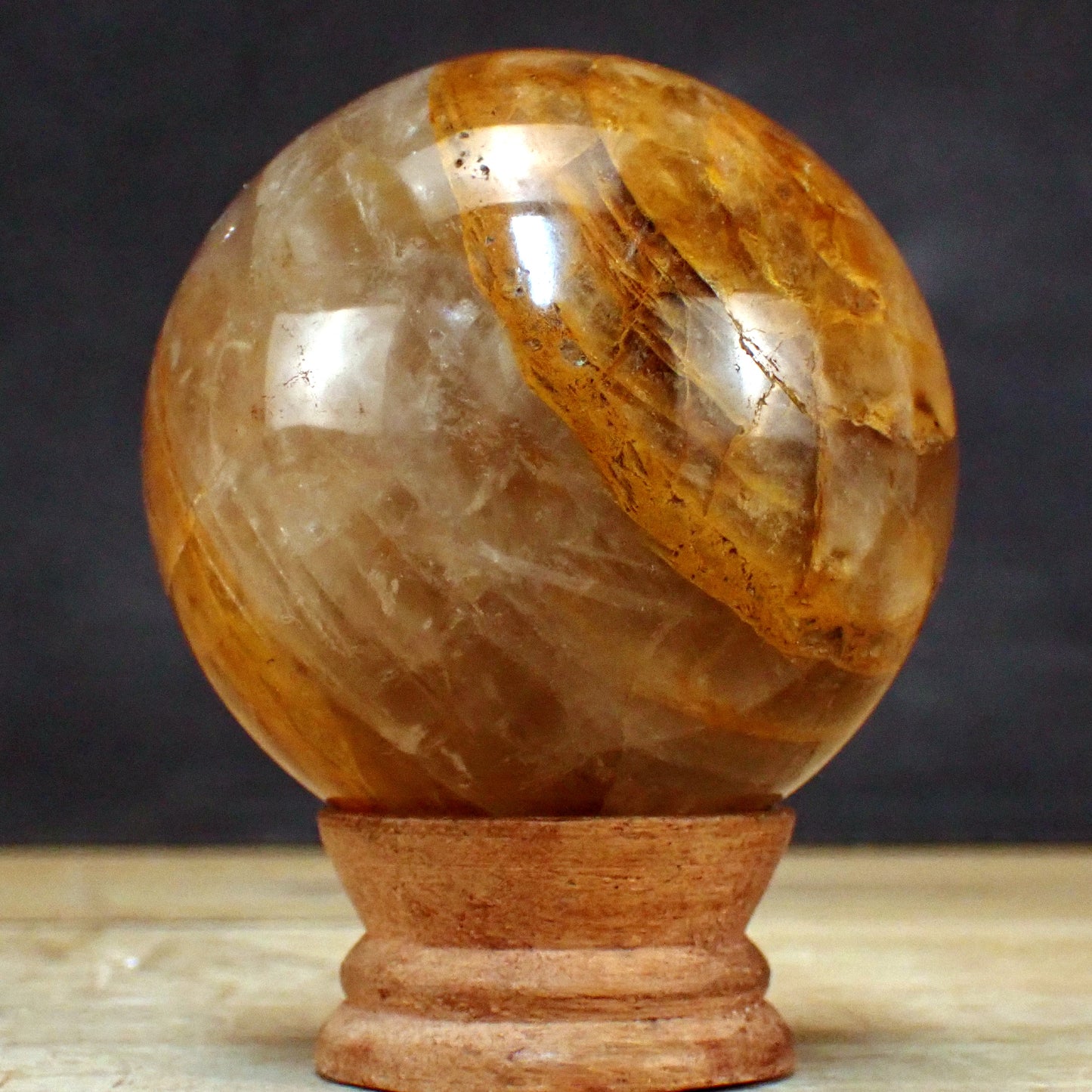 Quarz Kugel "Golden Healer" - 579,81g - 74mm