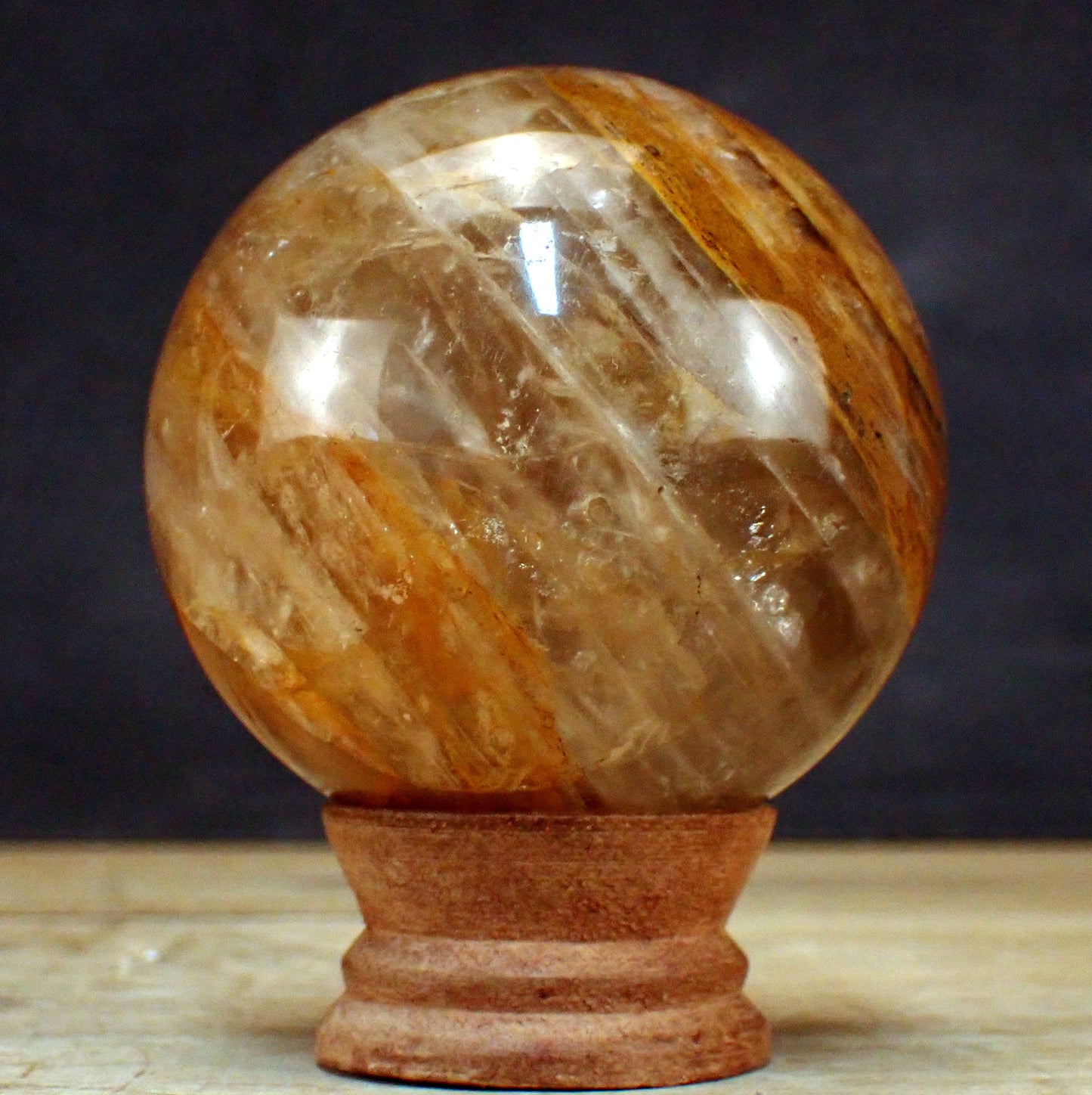 Quarz Kugel "Golden Healer" - 579,81g - 74mm