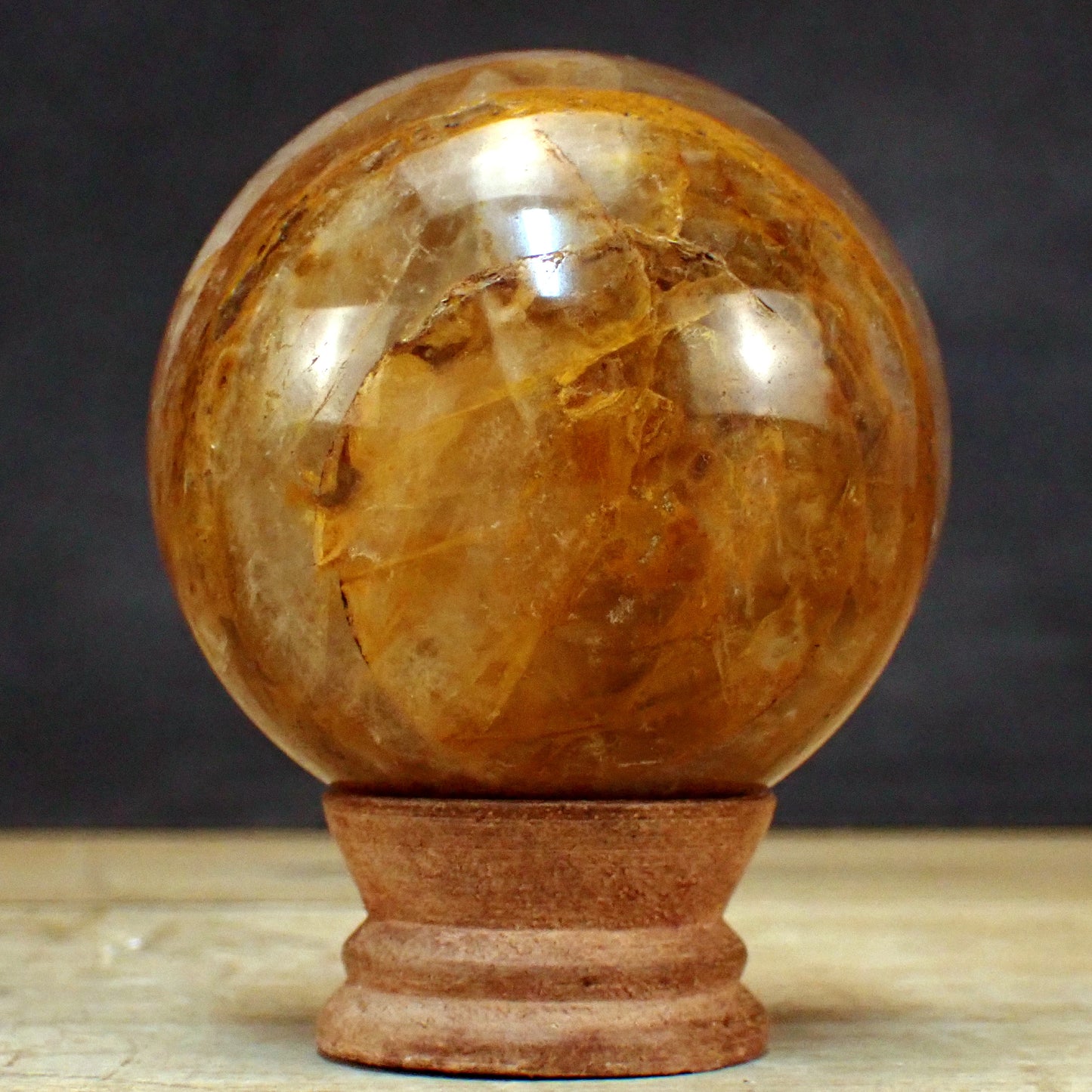 Quarz Kugel "Golden Healer" - 579,81g - 74mm