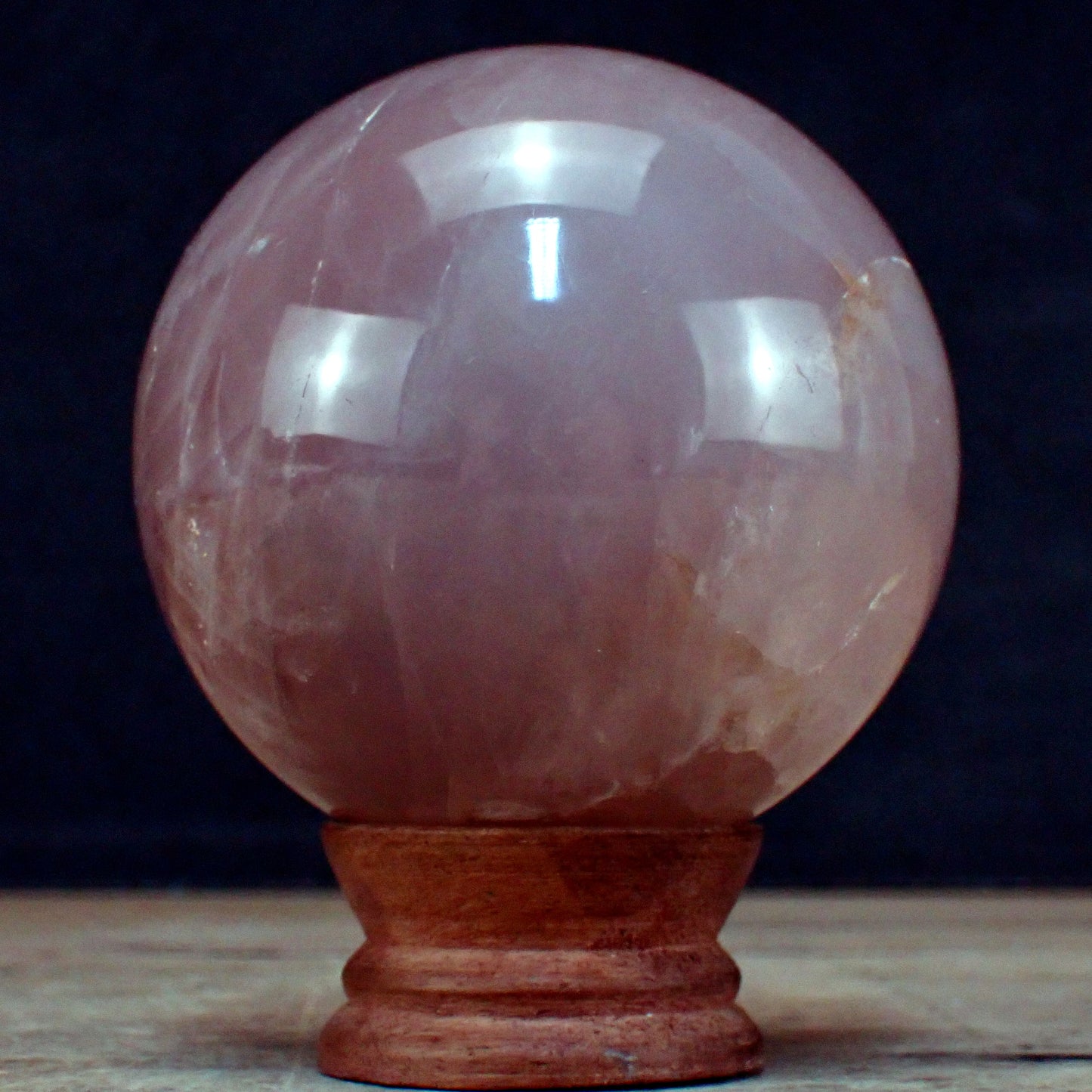 Stern - Rosenquarz Kugel aus Brasilien - 777,55g - 82,3mm
