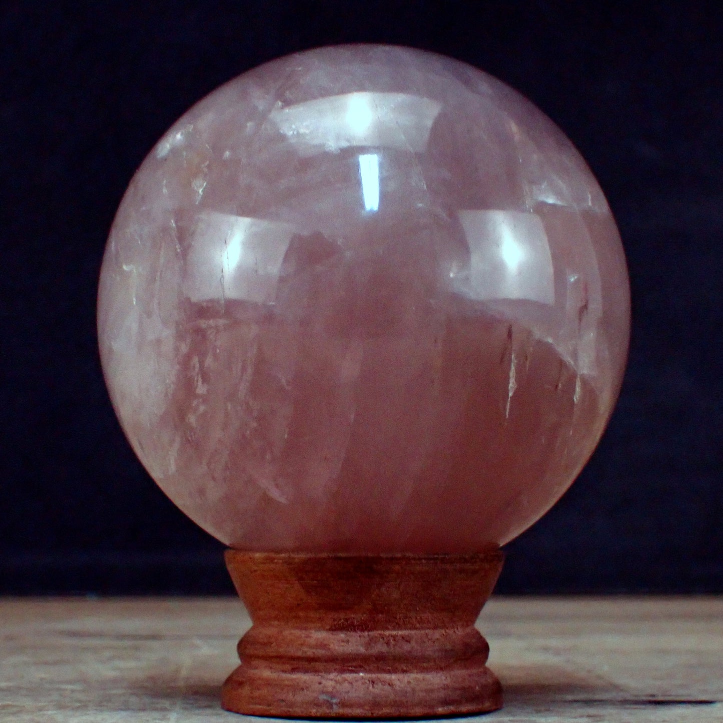 Stern - Rosenquarz Kugel aus Brasilien - 777,55g - 82,3mm