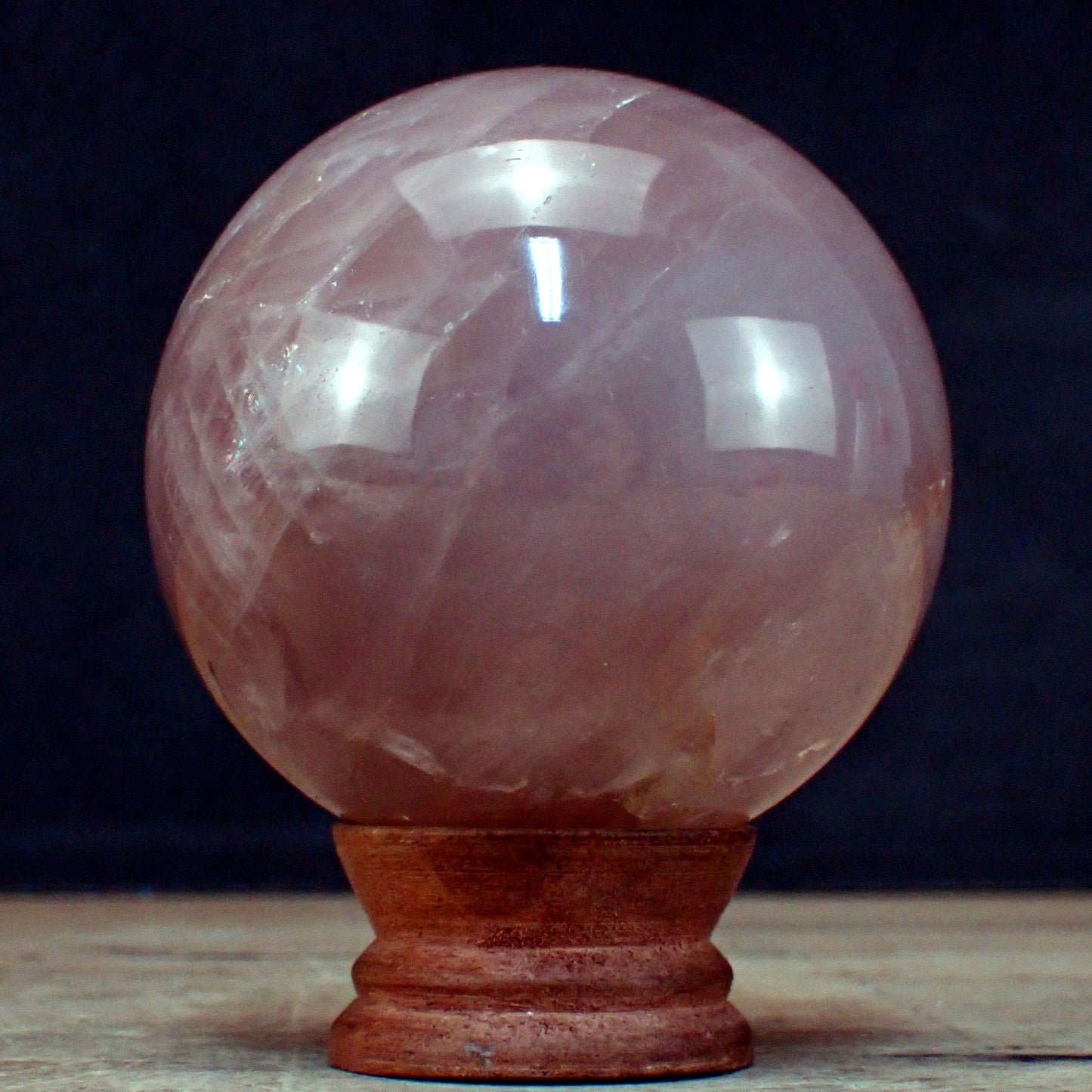 Stern - Rosenquarz Kugel aus Brasilien - 777,55g - 82,3mm