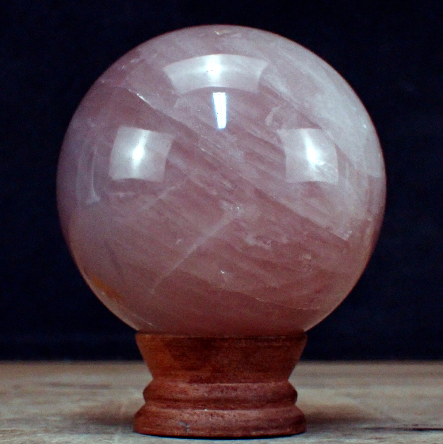 Stern - Rosenquarz Kugel aus Brasilien - 777,55g - 82,3mm