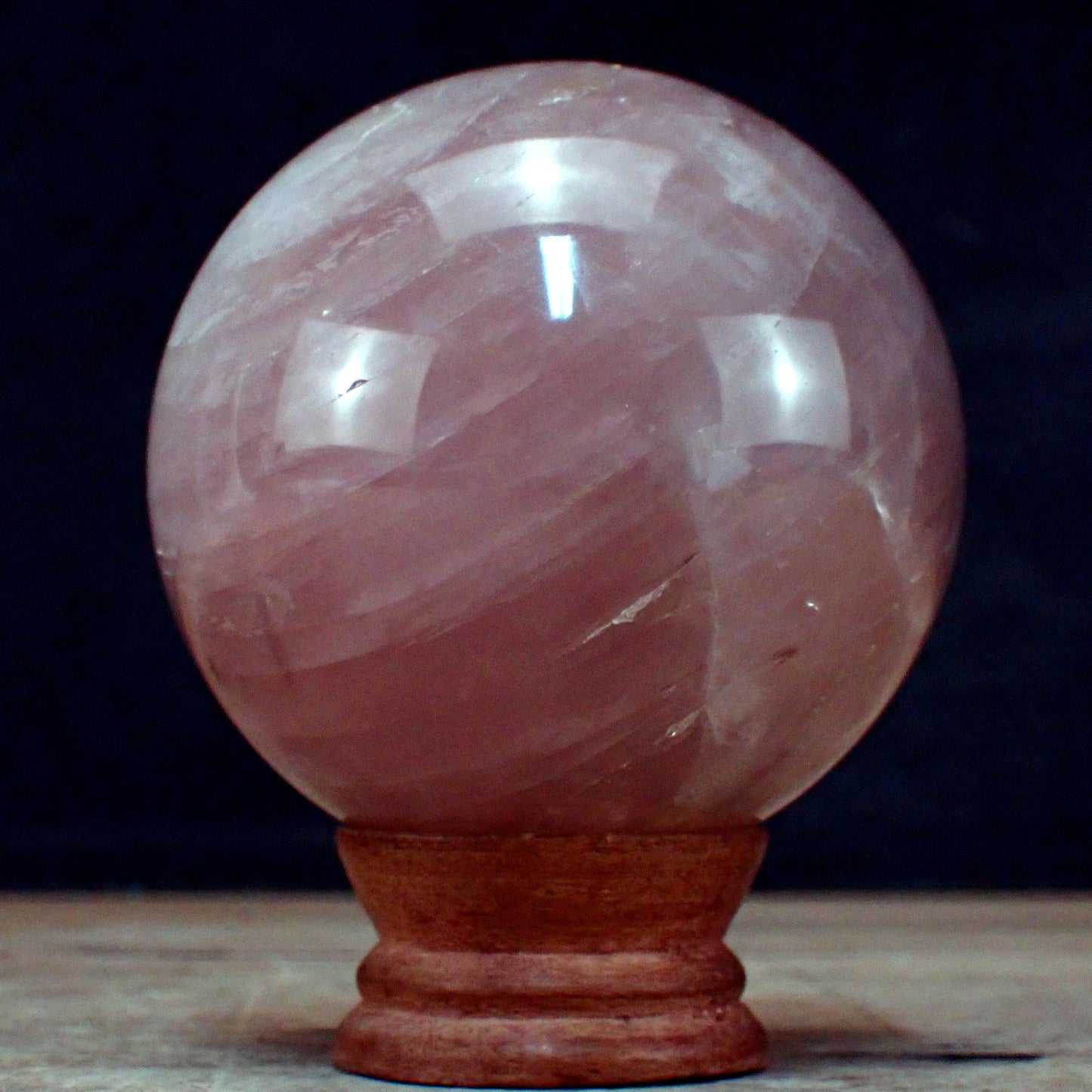 Stern - Rosenquarz Kugel aus Brasilien - 777,55g - 82,3mm