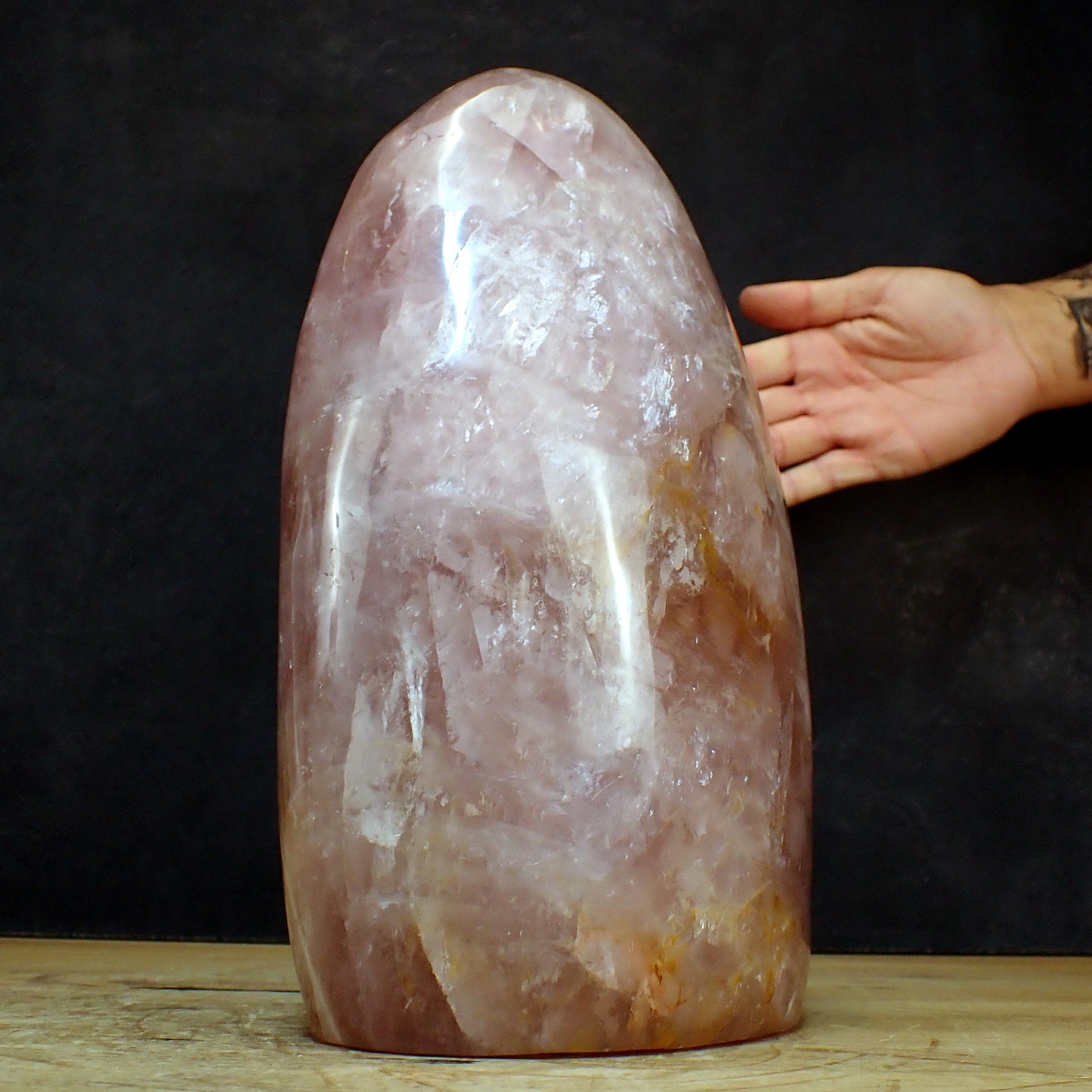 Große Rosenquarz Freiform aus Brasilien - 8957,72g - 285 x 180 x 122mm