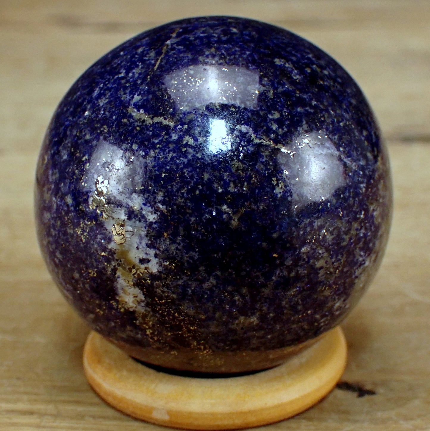 Tiefblaue Lapislazuli-Kugel AAA+++ Beste Qualität! - 266,77g - 55mm