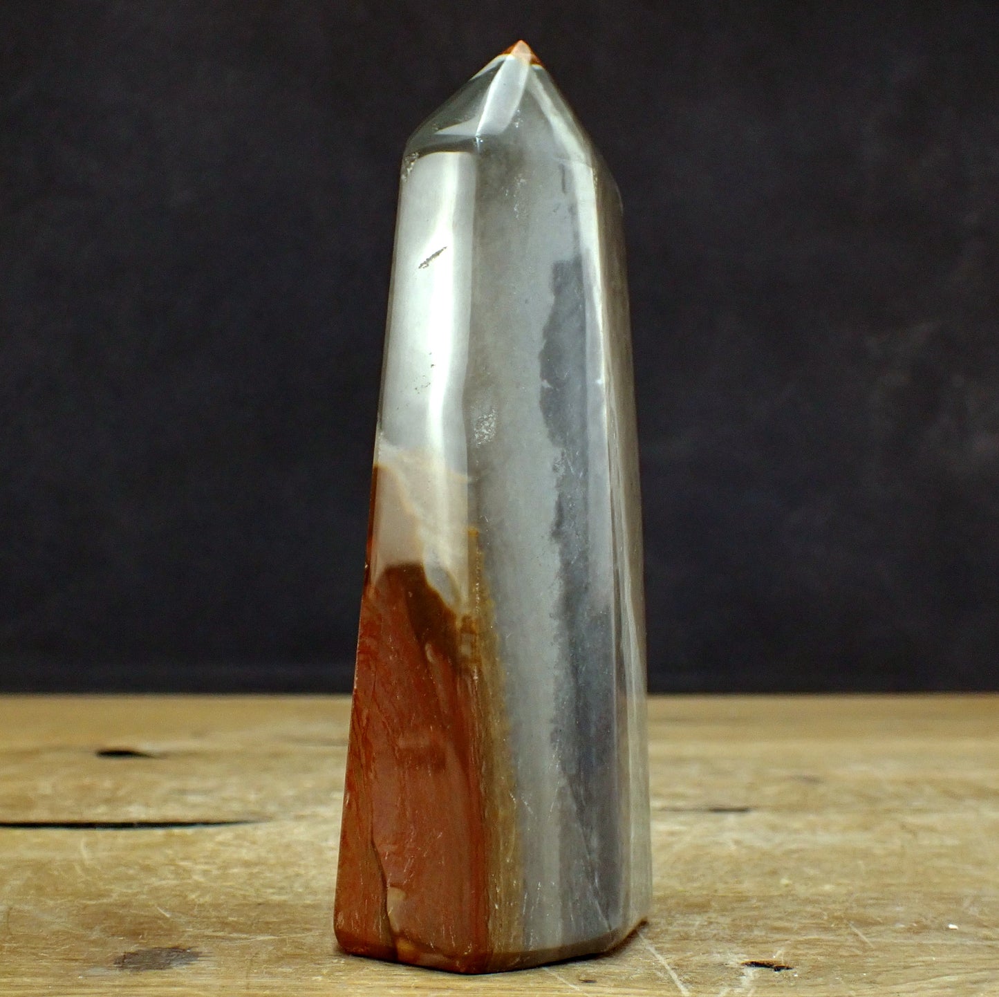 Polychromer Jaspis Obelisk - 505,25g - 150x55x45 mm