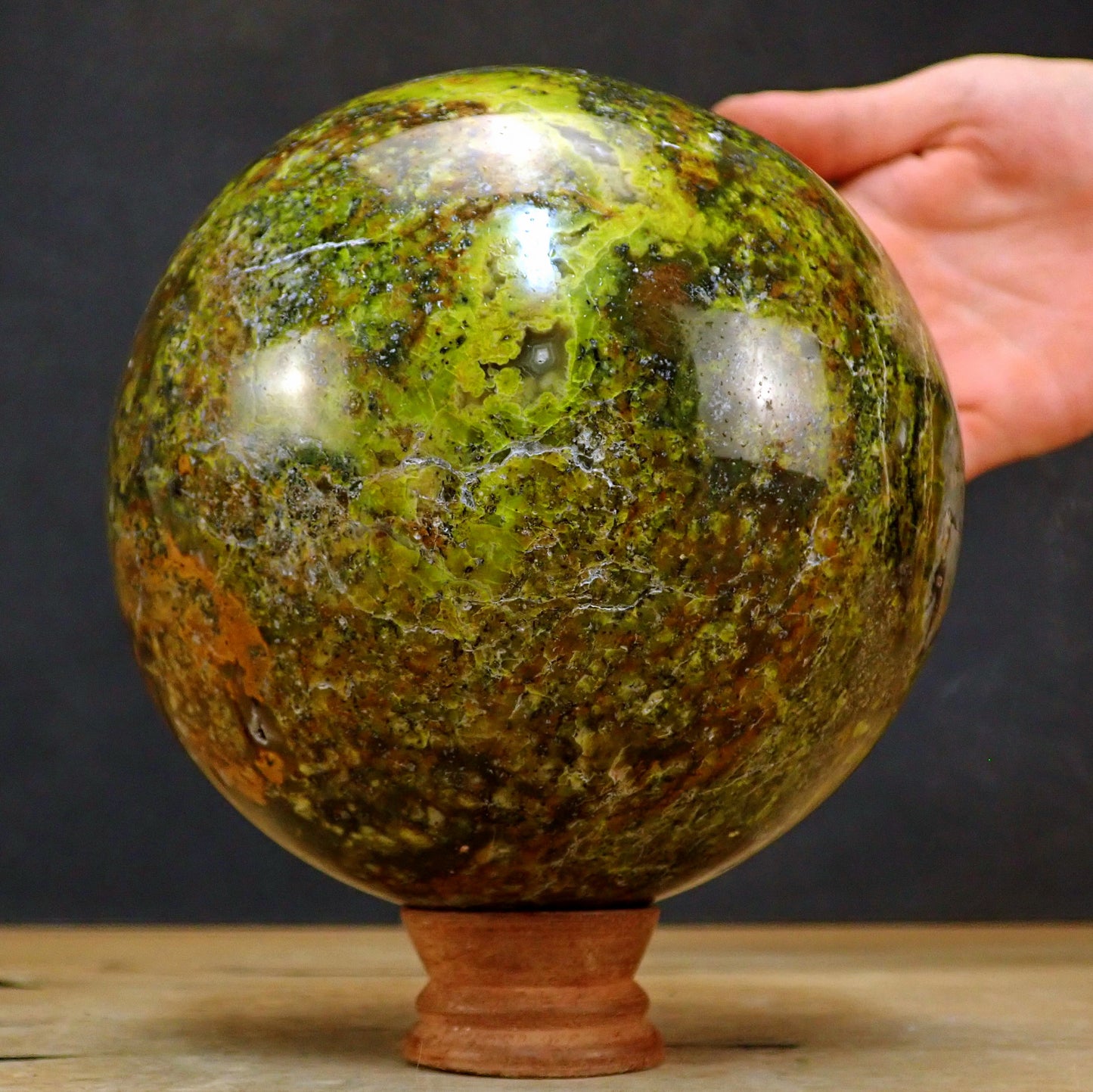 Große Grüne Opal Kugel - 3584,65g - 155mm