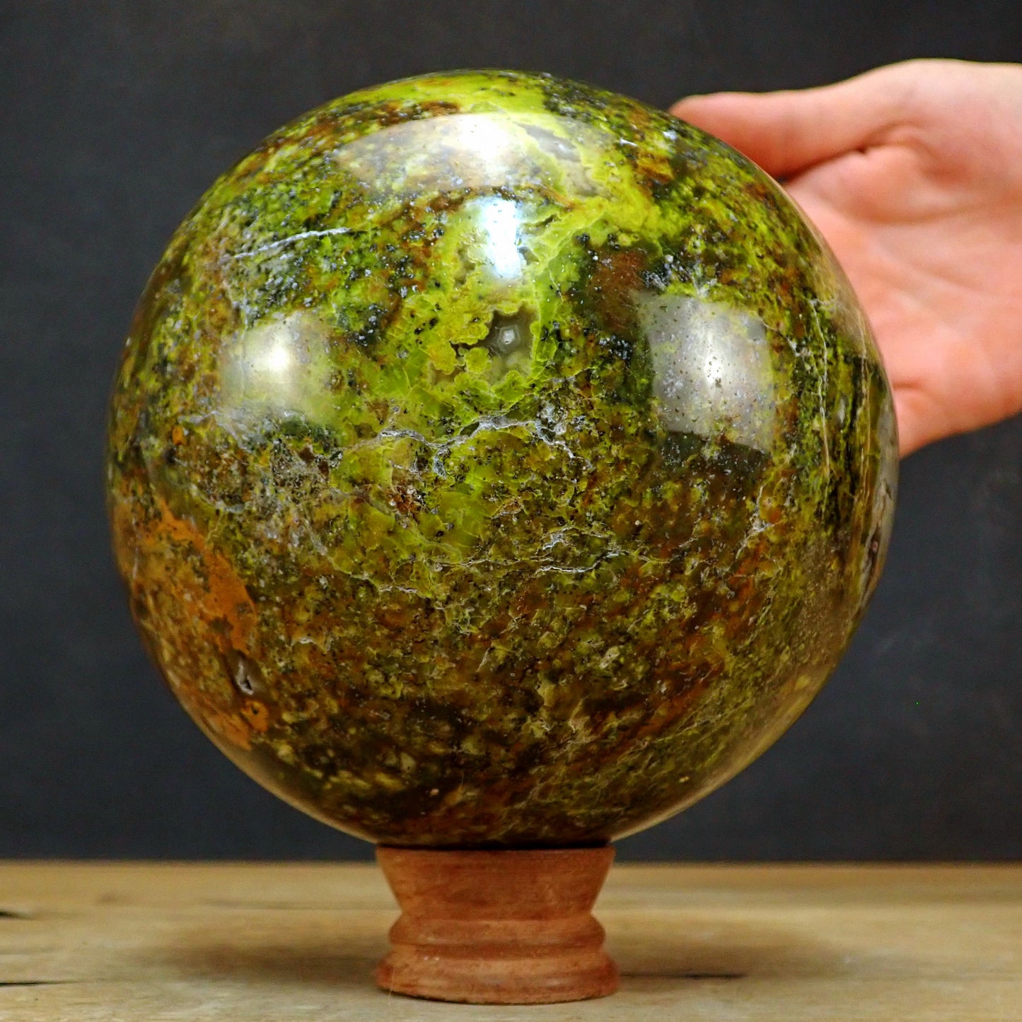 Große Grüne Opal Kugel - 3584,65g - 155mm