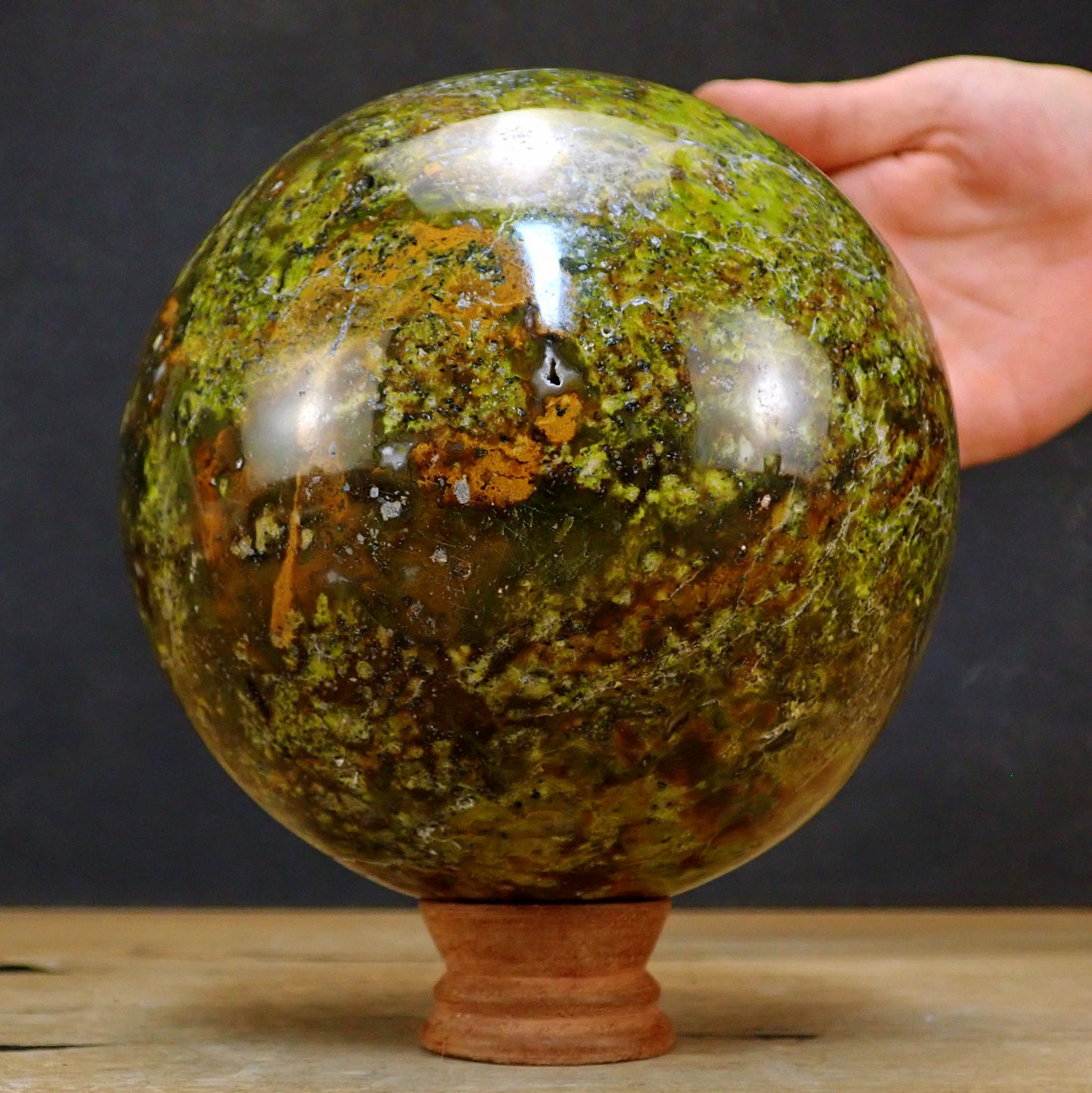 Große Grüne Opal Kugel - 3584,65g - 155mm