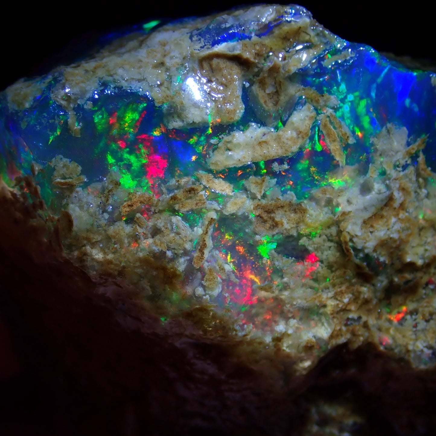 Seltener Großer Kristall-Opal, Äthiopien - 557.5ct - 111,5g