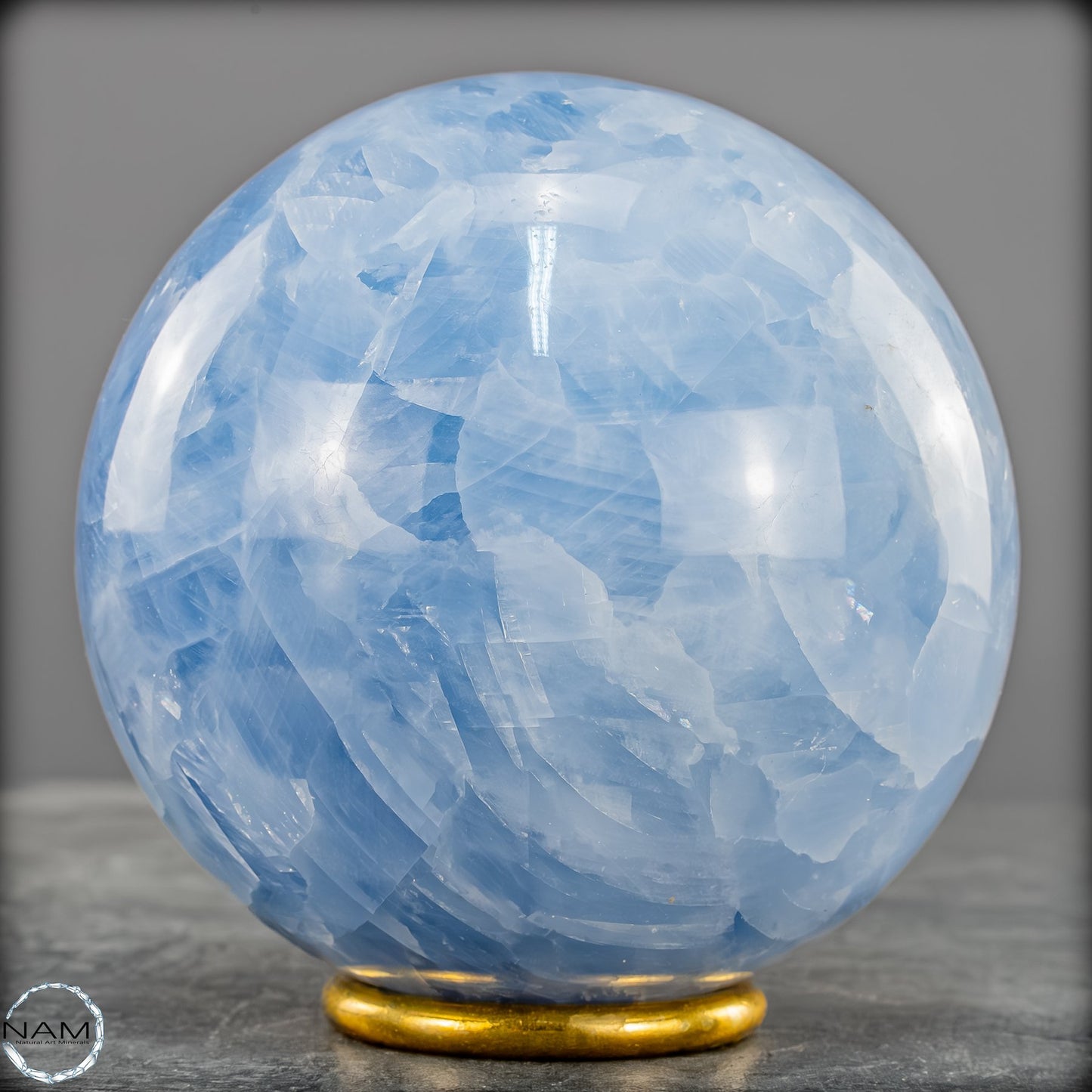 Natürliche Blaue Calcit-Kristall Kugel - 987,64g