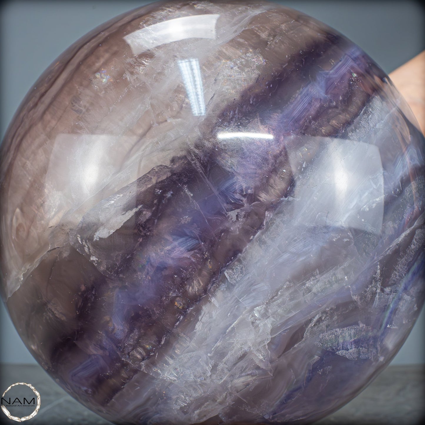 Natürliche Regenbogen-Fluorit Kristallkugel, China - 8886,54g - 185mm