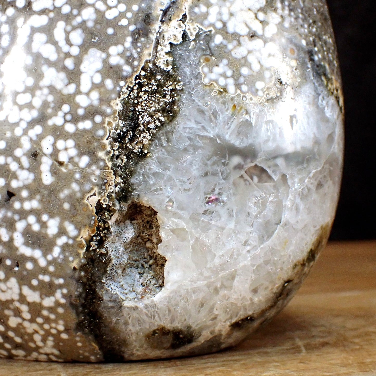 Große Ozean-Jaspis und Quartz Freiform mit Drusen - 4882,21g
