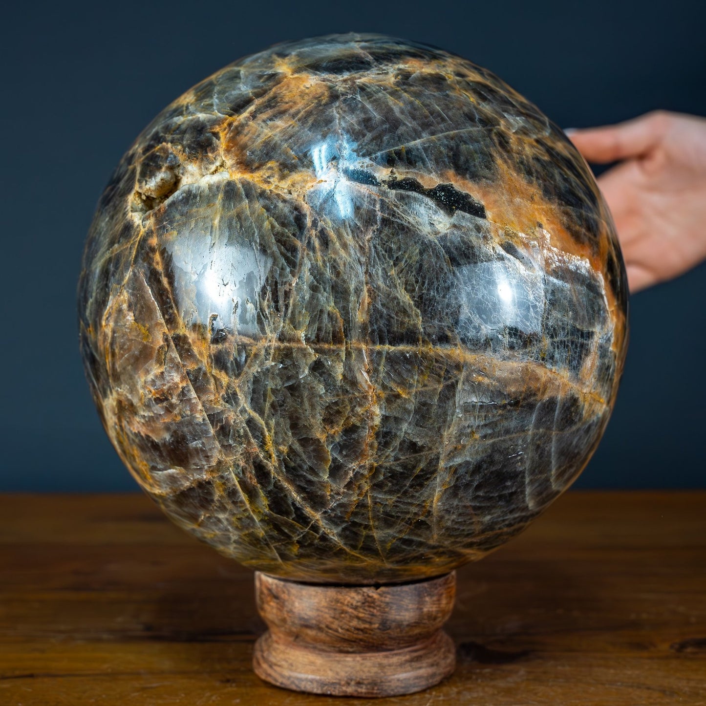 Natürliche Funkelnde Mondstein Kristall-Kugel - 9224,91g - 205mm