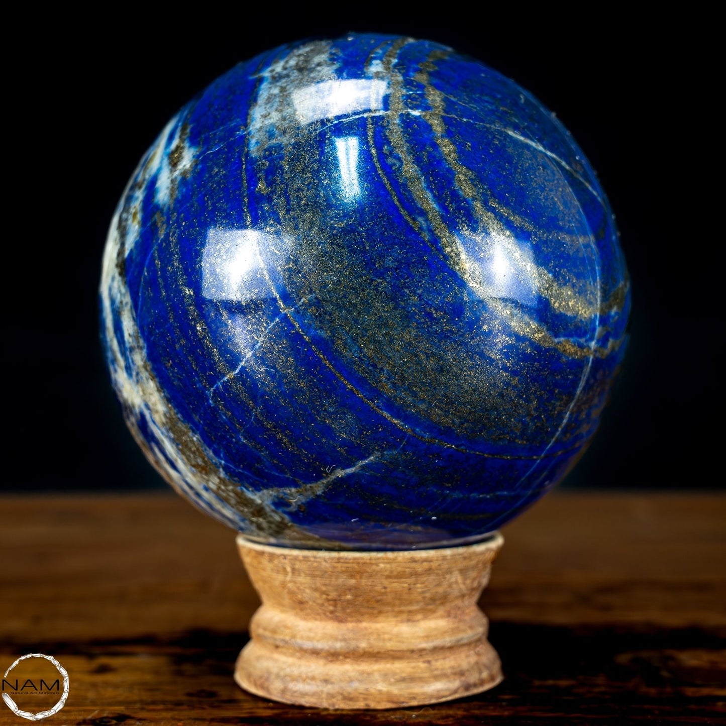 Natürliche Königsblaue Lapislazuli-Kristall-Kugel - 1039,56g