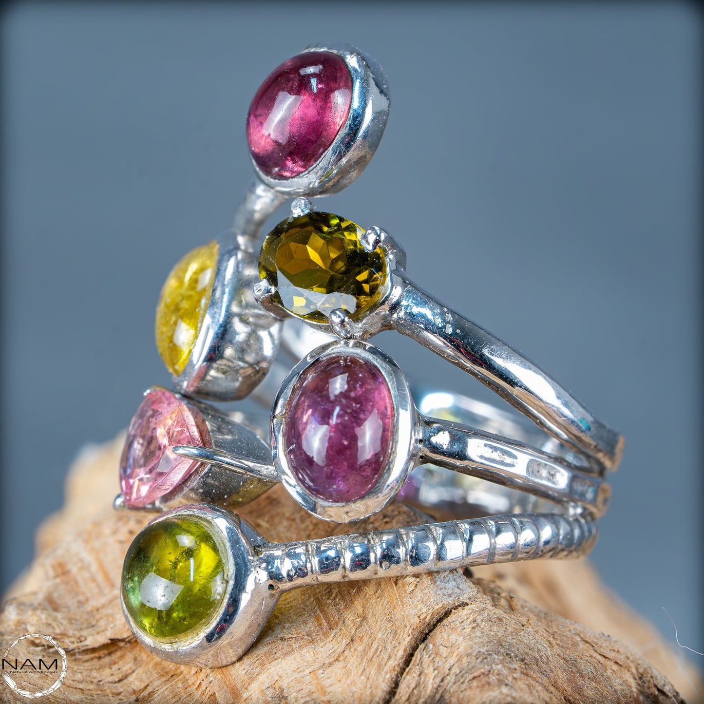 Natürlicher Turmalin Ring von höchster Qualität, 925 Silber - 7,62g - 38,1ct