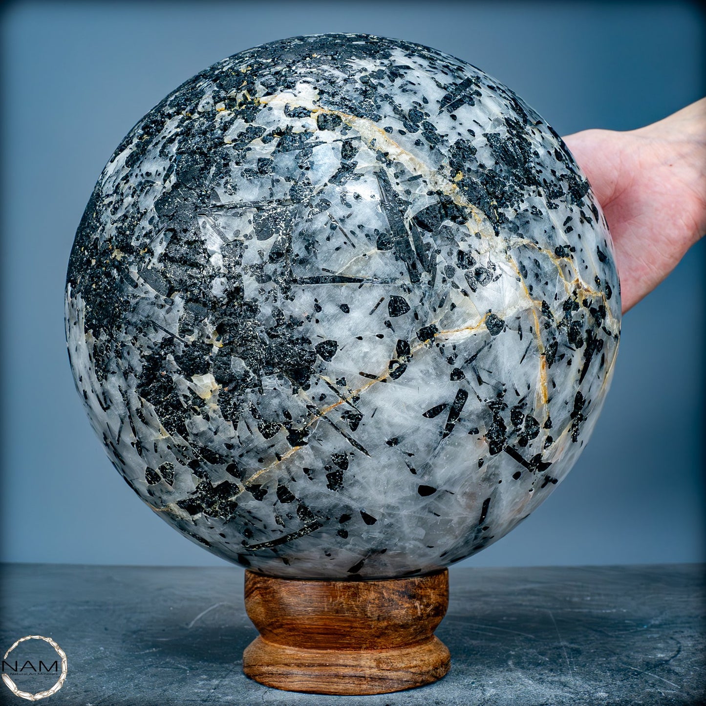 Natürliche Große Tourmalin & Quarz-Kristall Kugel aus Brasilien - 11610,91g - 215mm