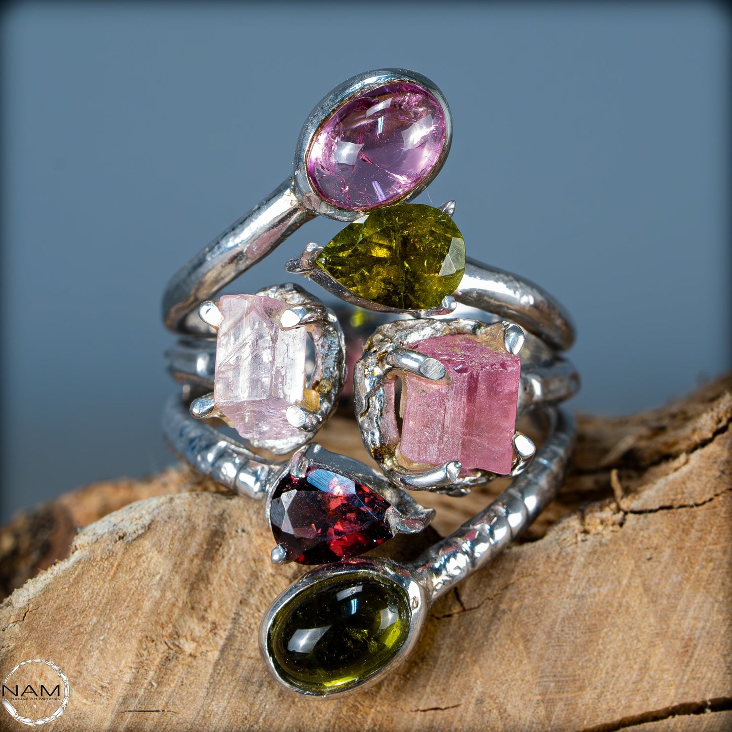 Natürlicher Turmalin Ring von höchster Qualität, 925 Silber - 38,5 ct