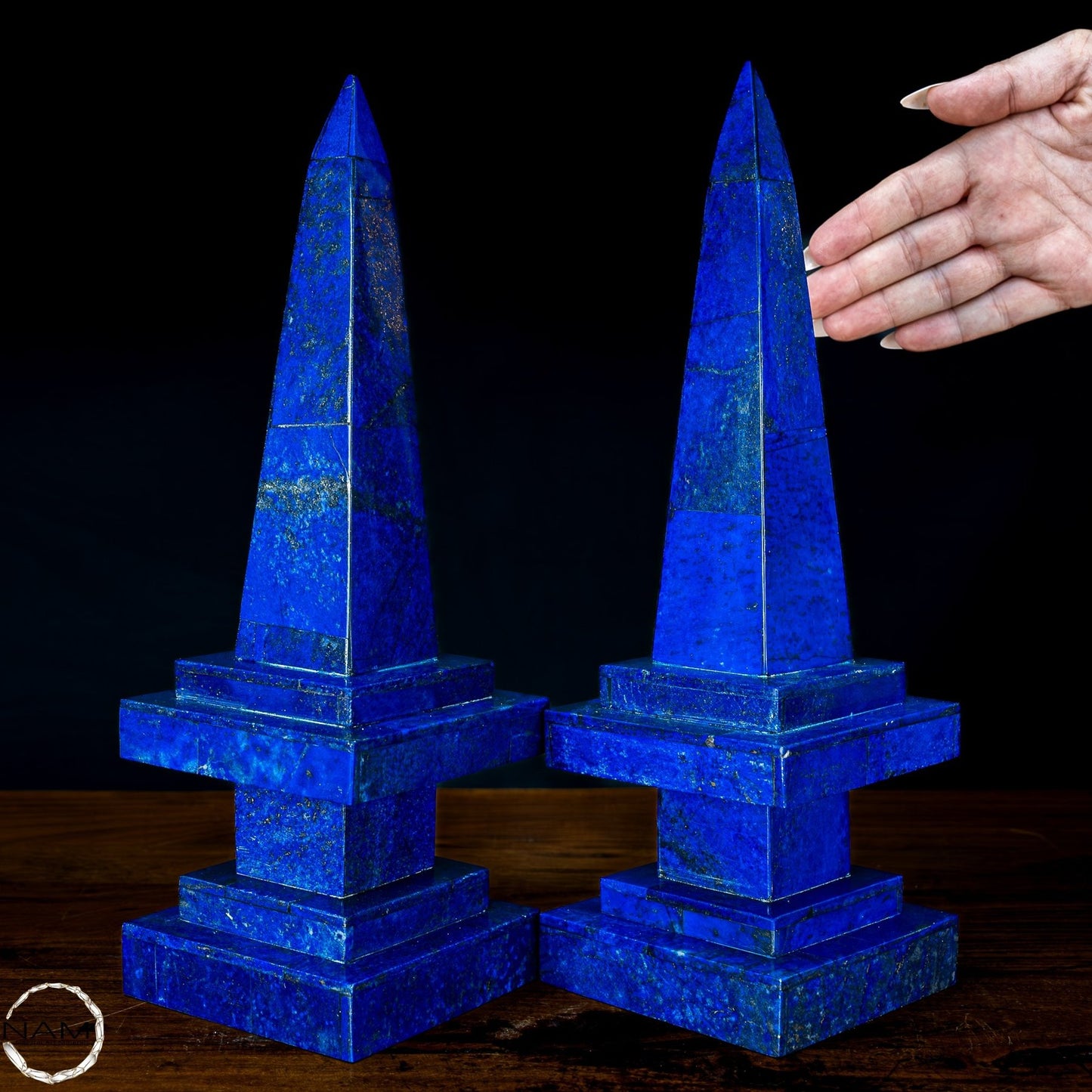 Natürliches Paar Lapislazuli Obelisken von Höchster Qualität - 4050,26g