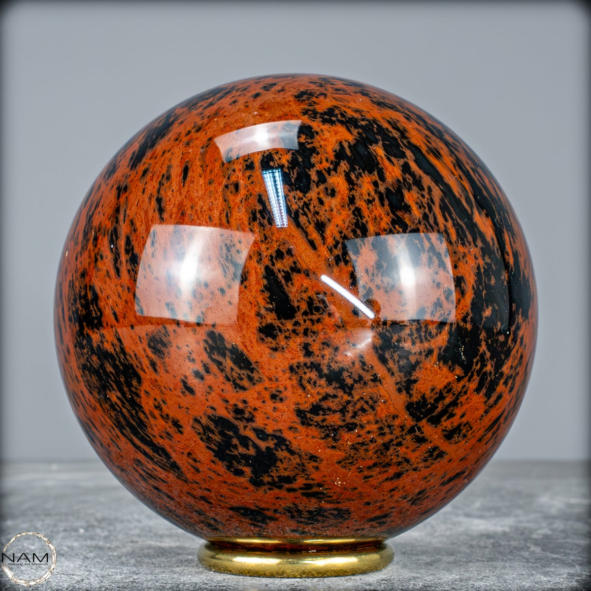 Natürliche Mahagoni-Obsidian Kristall-Kugel -1166,66g