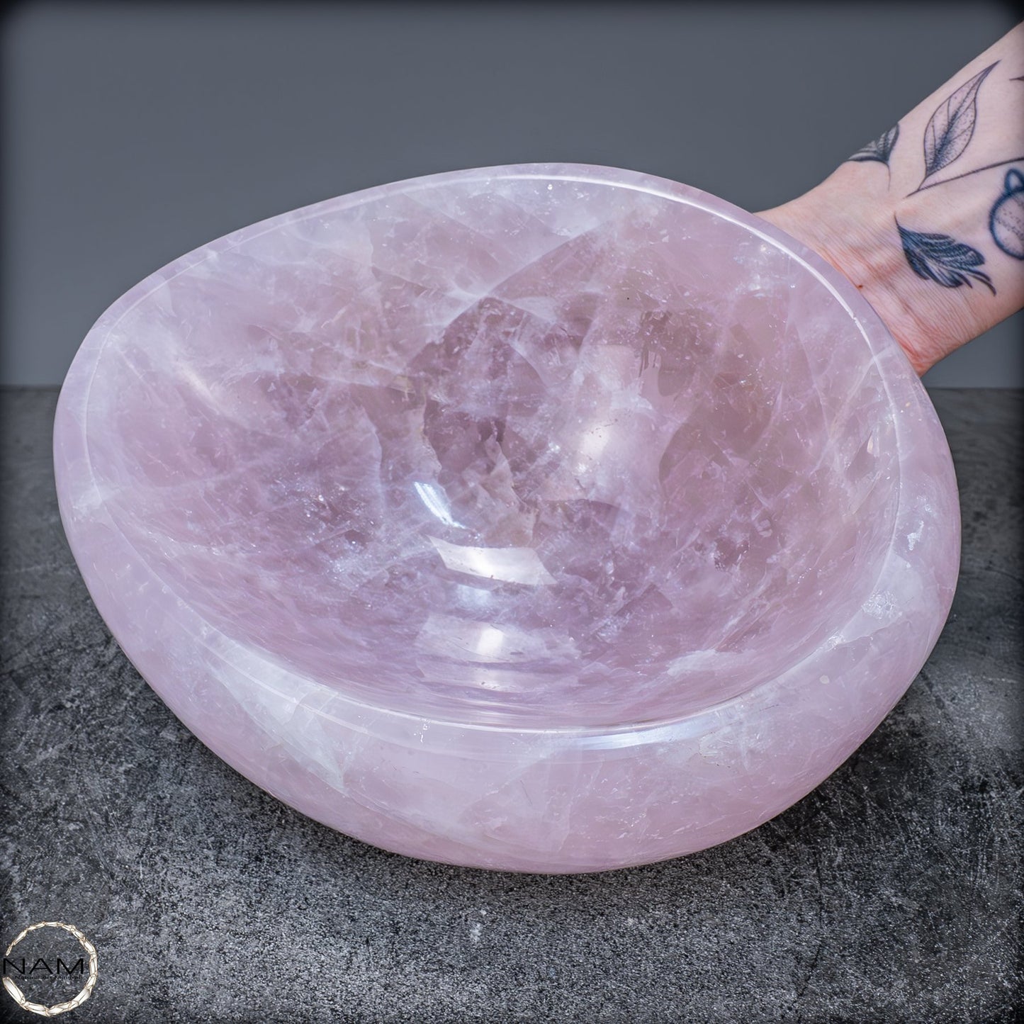 Natürliche Rosenquarz Schale / Schüssel - 3483,31g
