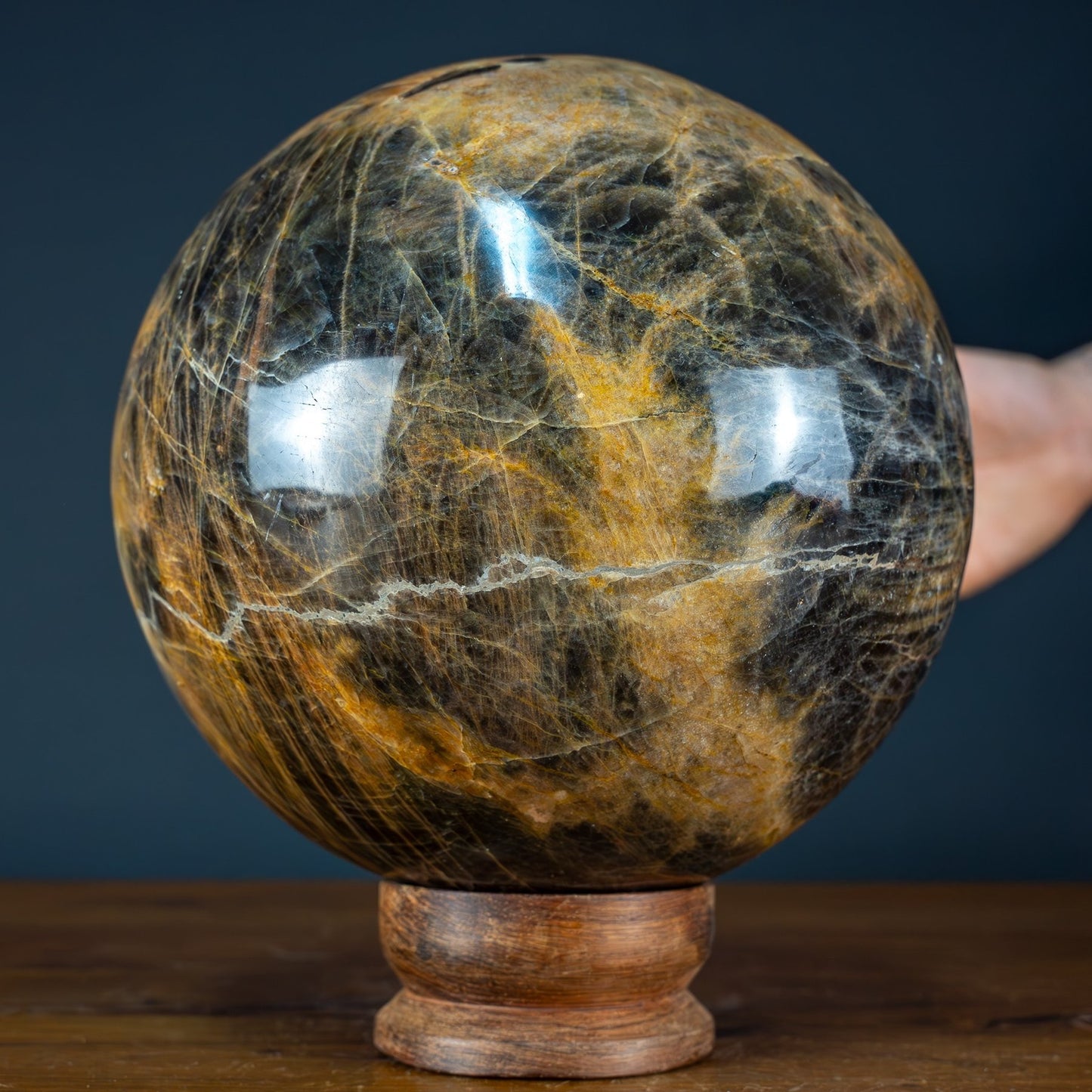 Natürliche Funkelnde Mondstein Kristall-Kugel - 9224,91g - 205mm