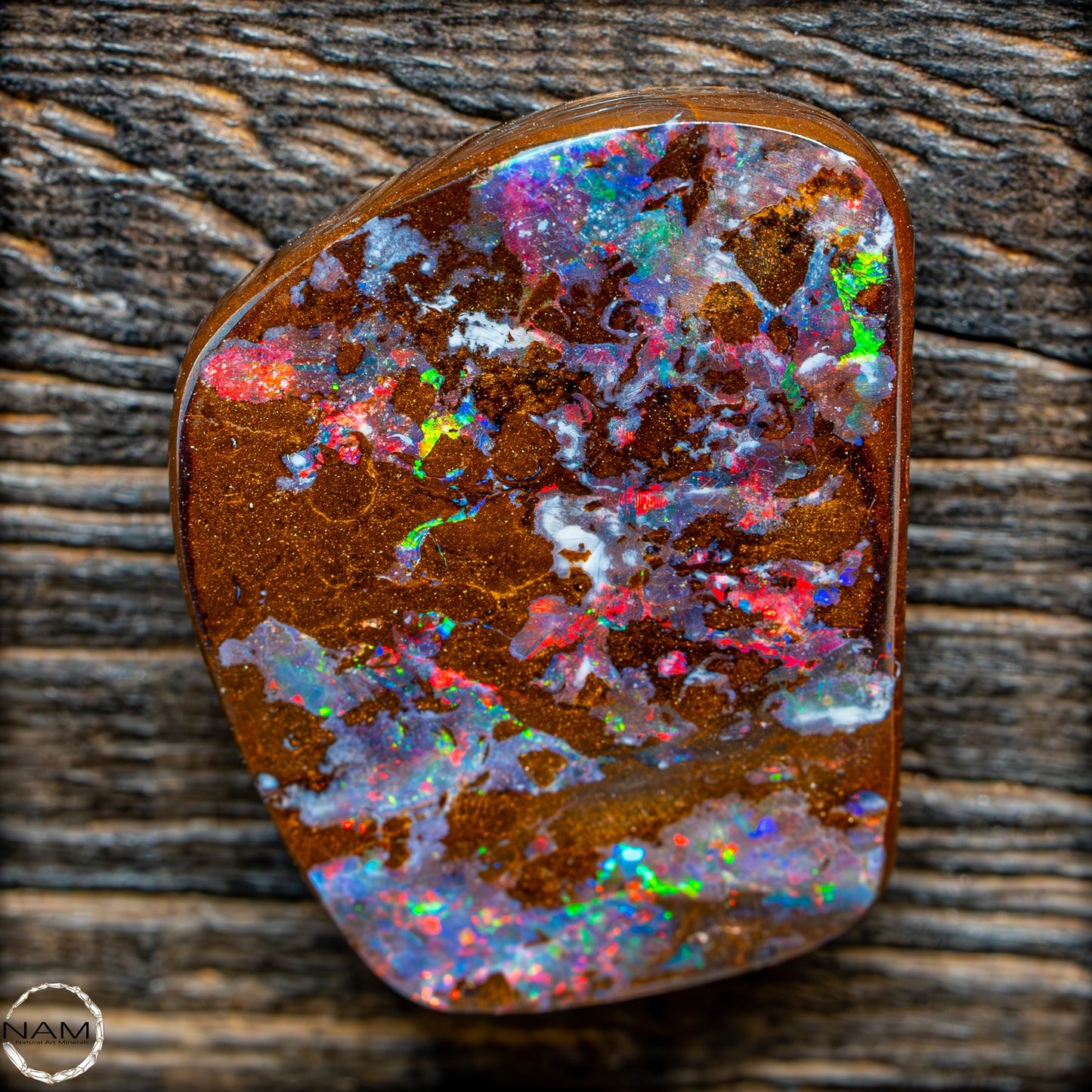 Natürlicher Boulder Opal aus Australien Edelsteinqualität Poliert - 4,973g