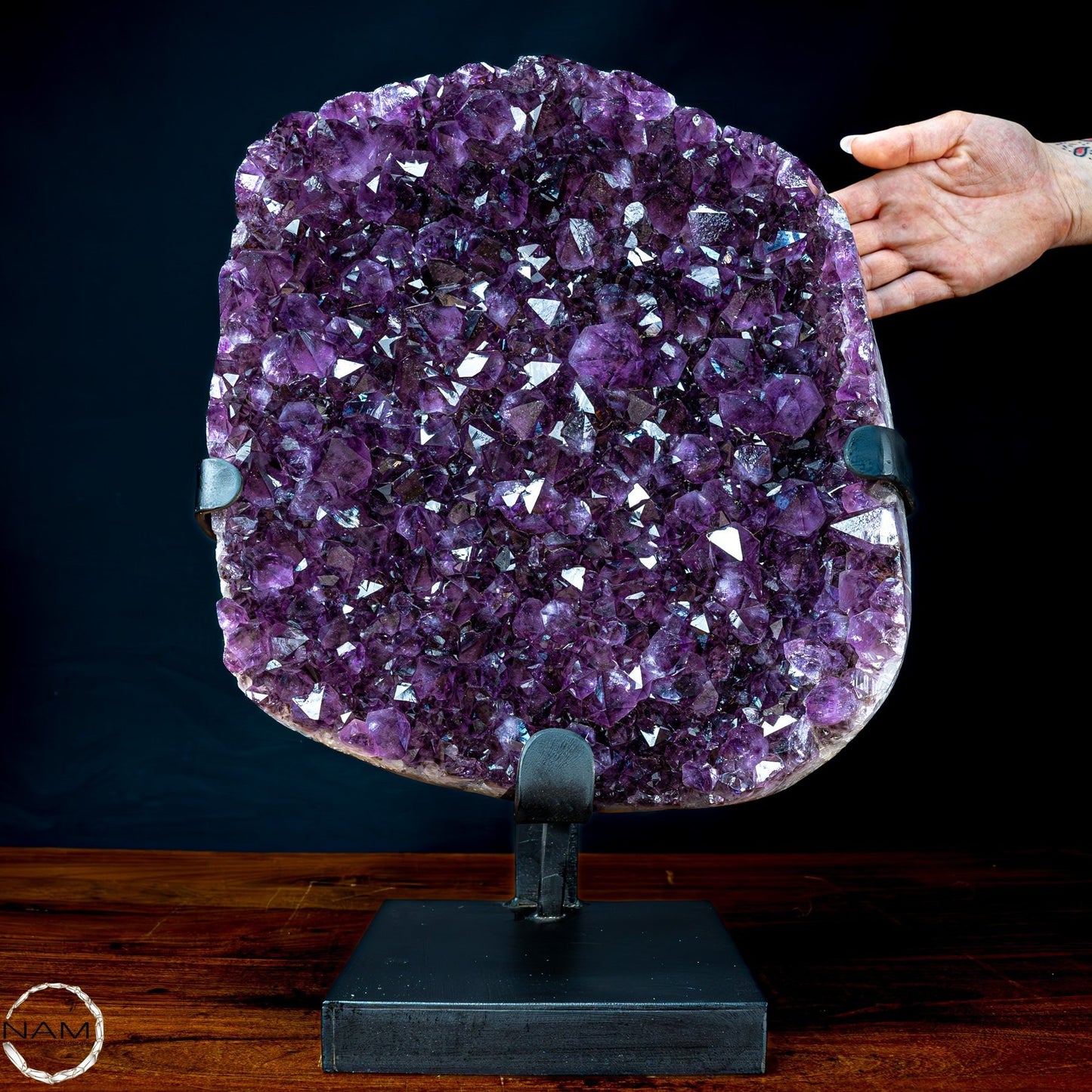 Natürliche Amethyst-Kristalle/Druse auf Ständer - 14752,51g