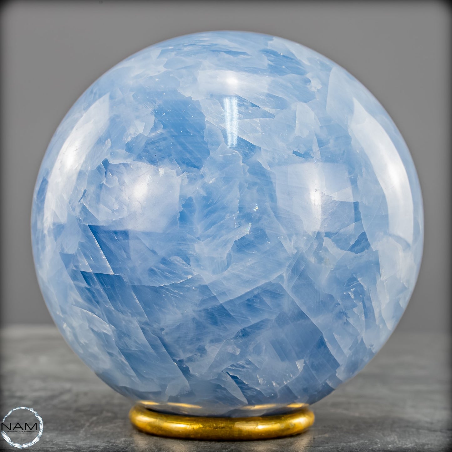 Natürliche Blaue Calcit-Kristall Kugel - 987,64g
