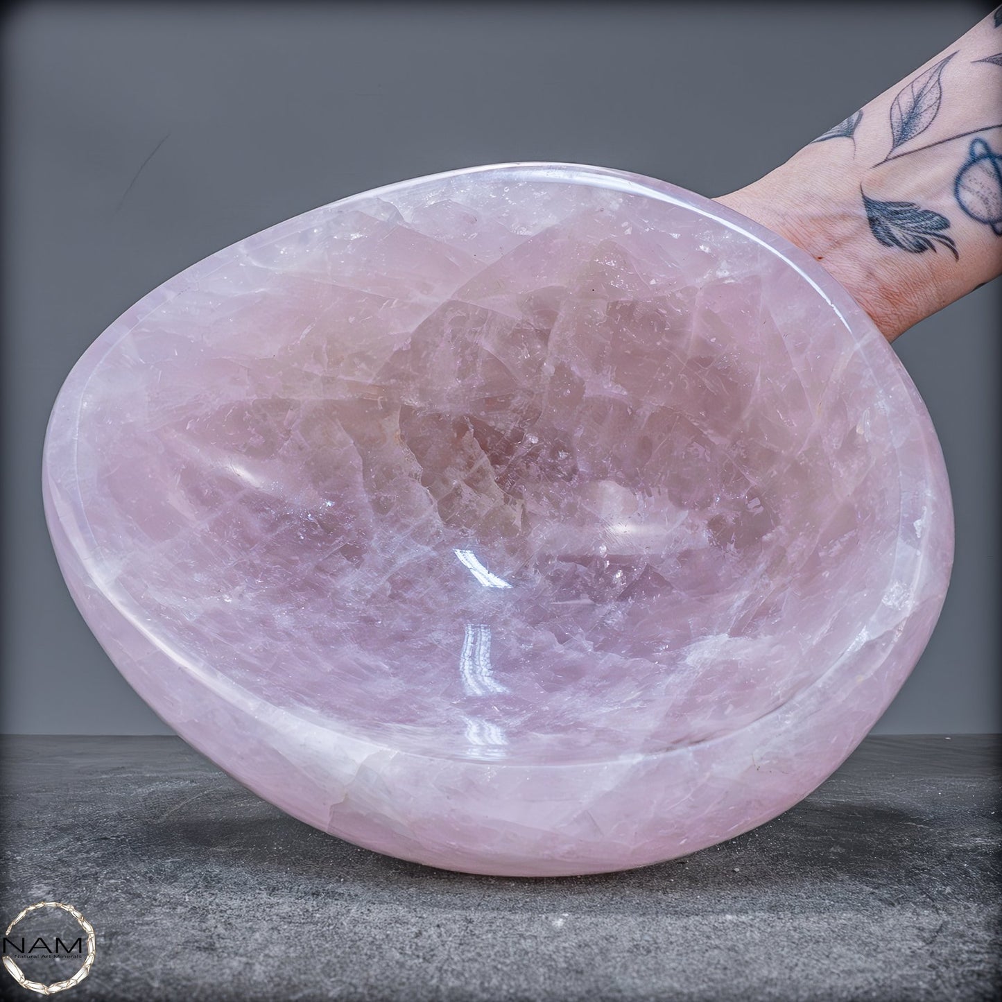 Natürliche Rosenquarz Schale / Schüssel - 3483,31g