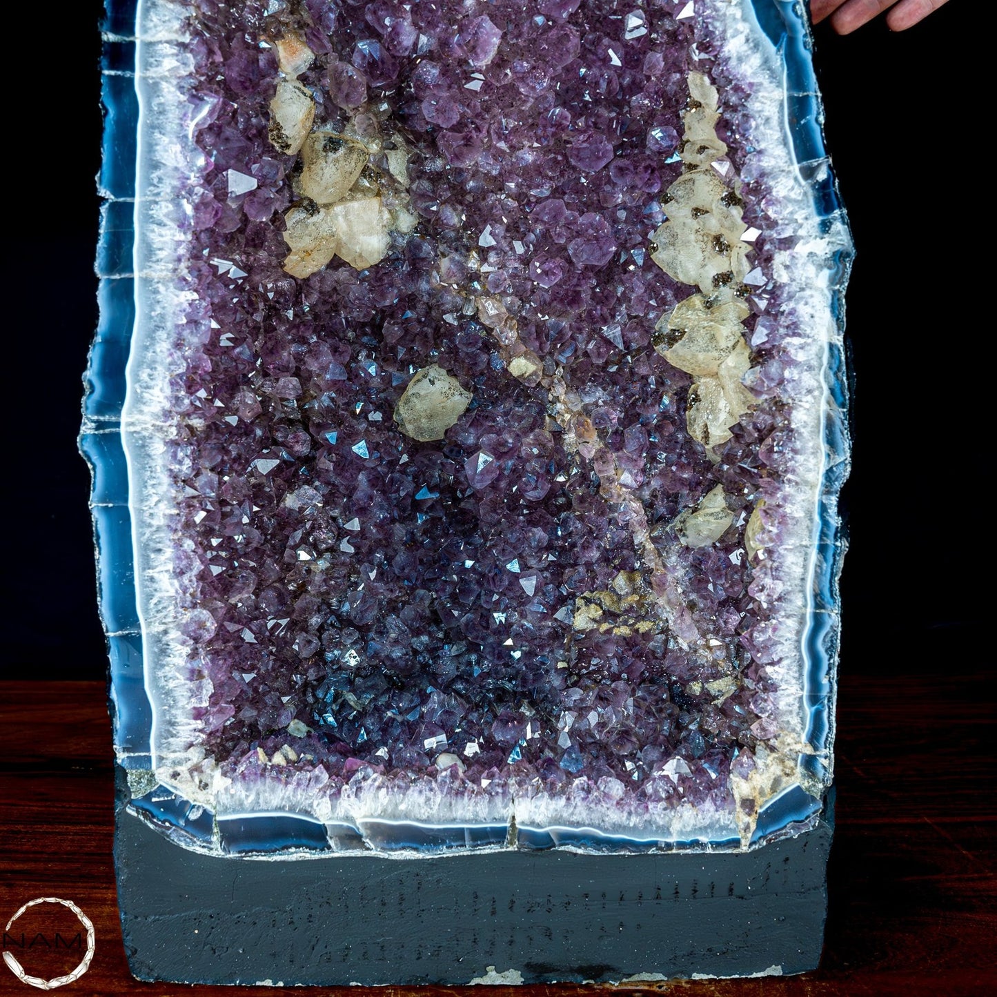 Natürliche Intensive Amethyst-Achat-Kristall Kathedrale/Druse - 44903g