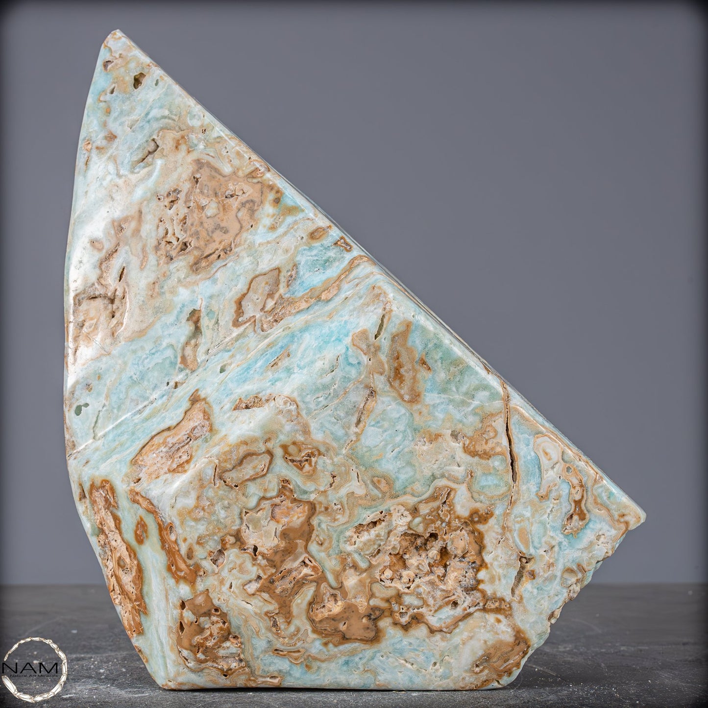 Natürlicher Blau-Grüne Aragonit Kristall-Freiform - 2287,04g