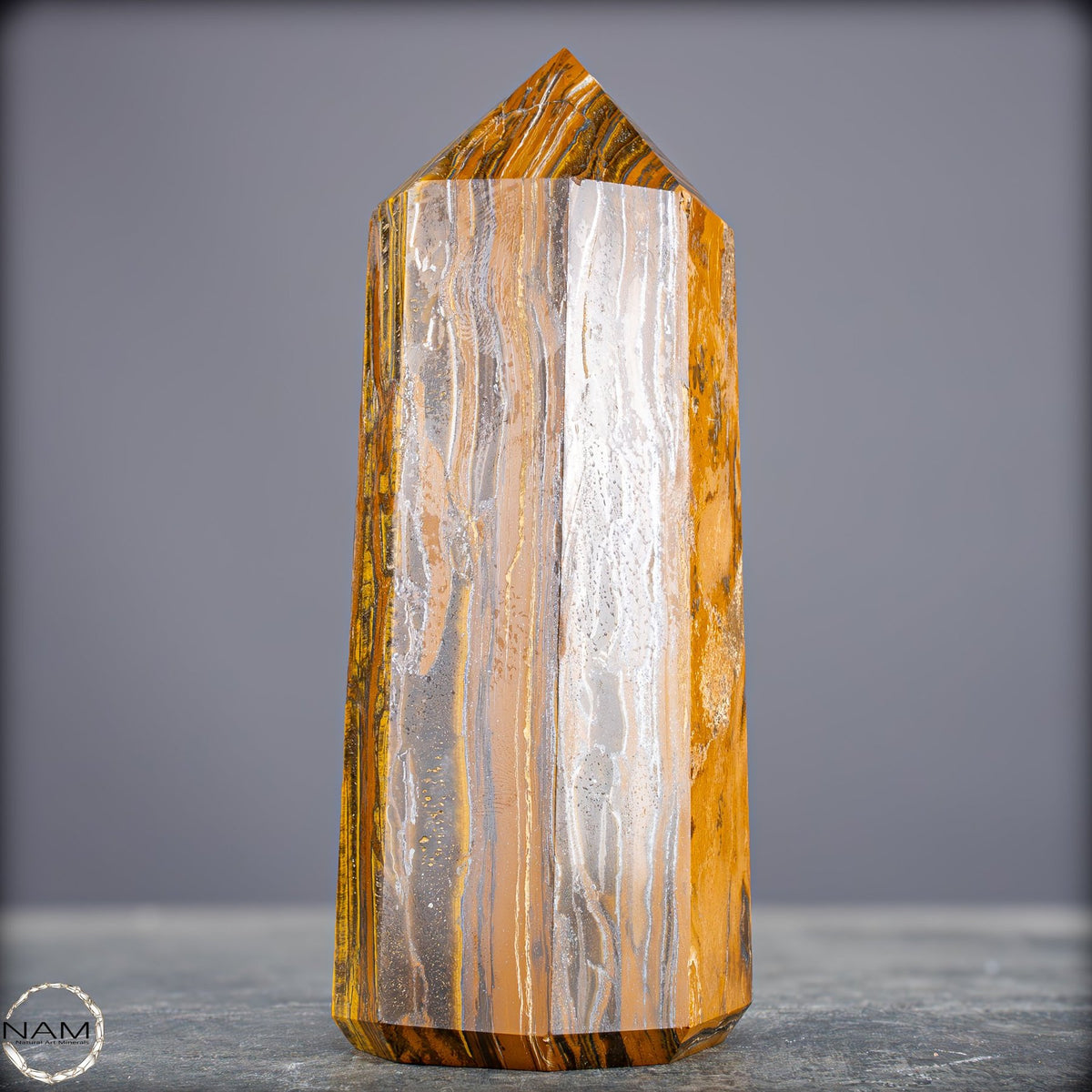 Natürlicher Tigerauge-Obelisk - 899,97g