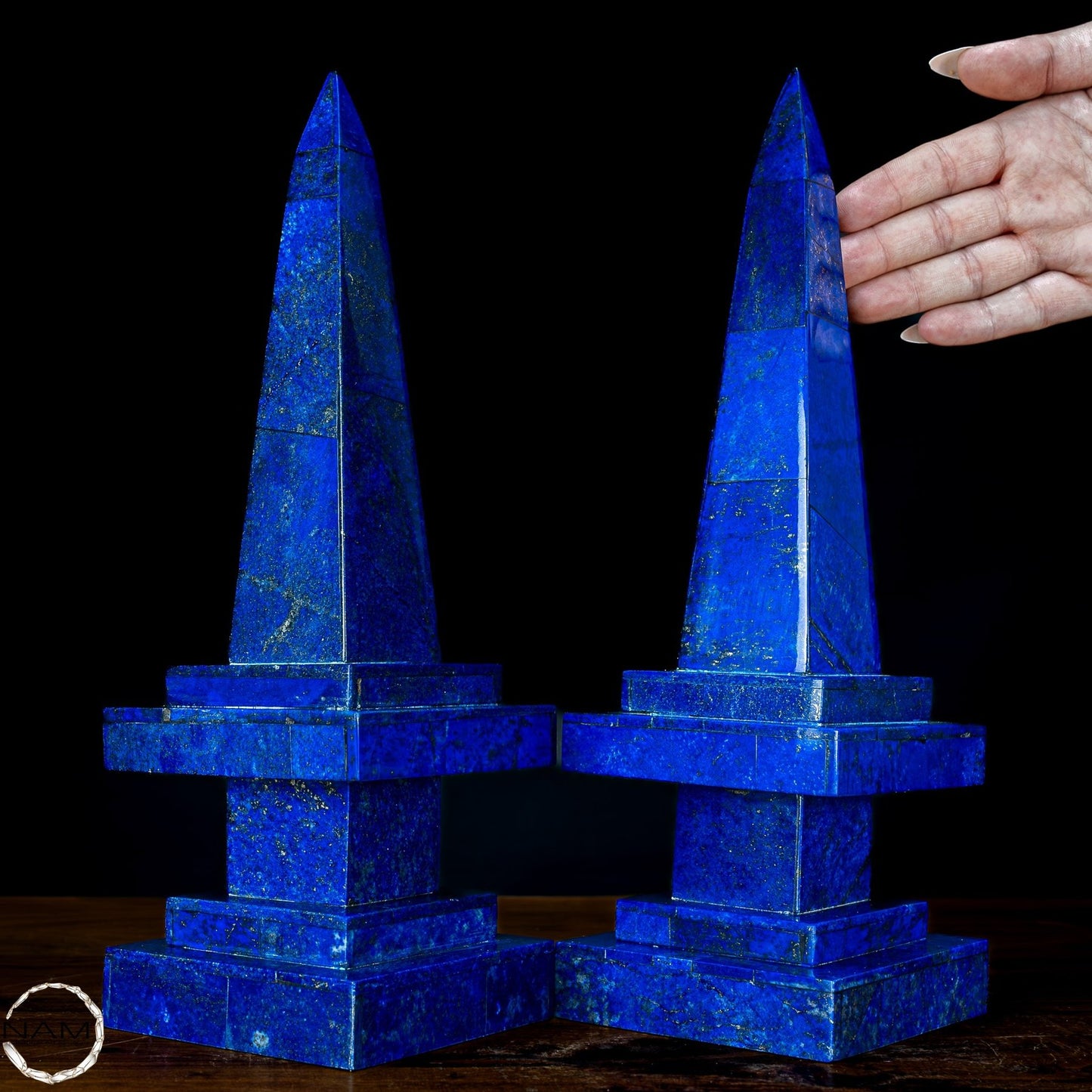 Natürliches Paar Lapislazuli Obelisken von Höchster Qualität - 4050,26g