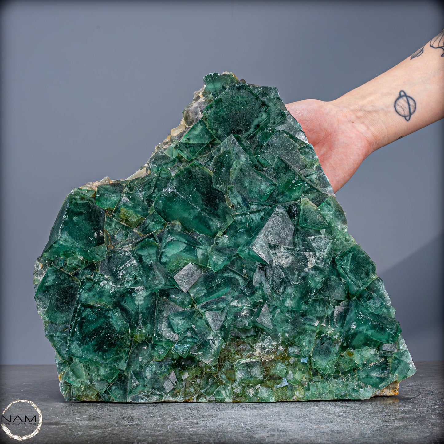 Natürliche Grüner Fluorit Kristalle auf Matrix - 8703,47g