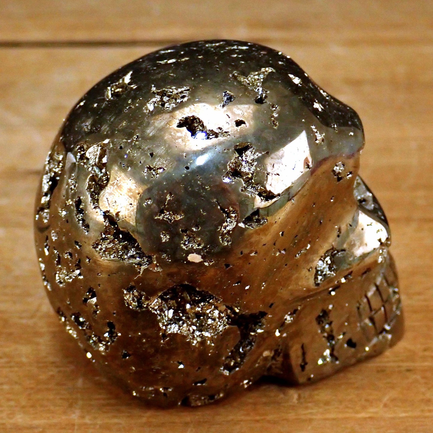 Pyrit Schädel/Totenkopf Skulptur - 704,48g