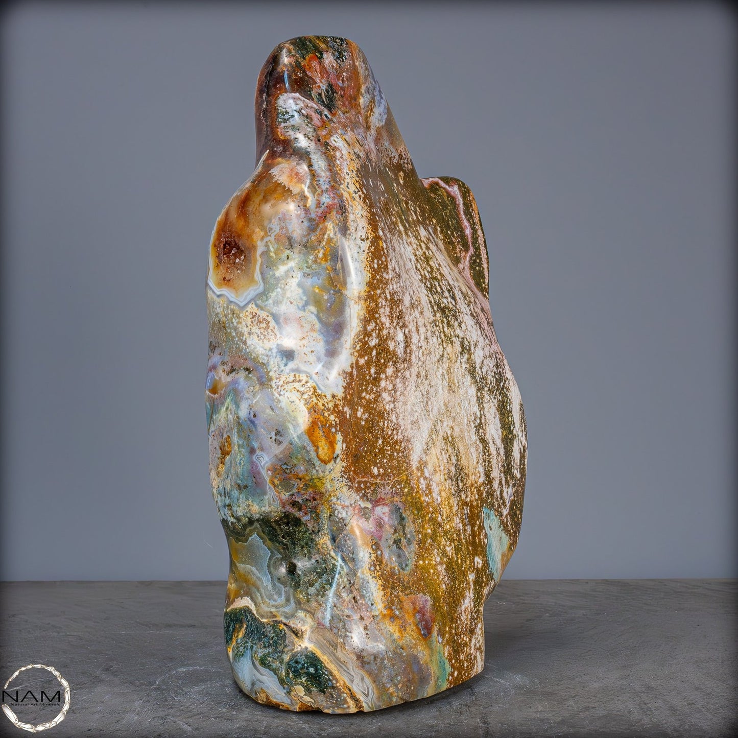 Natürlicher Ocean Jaspis-Achat Freiform - 9050,18g